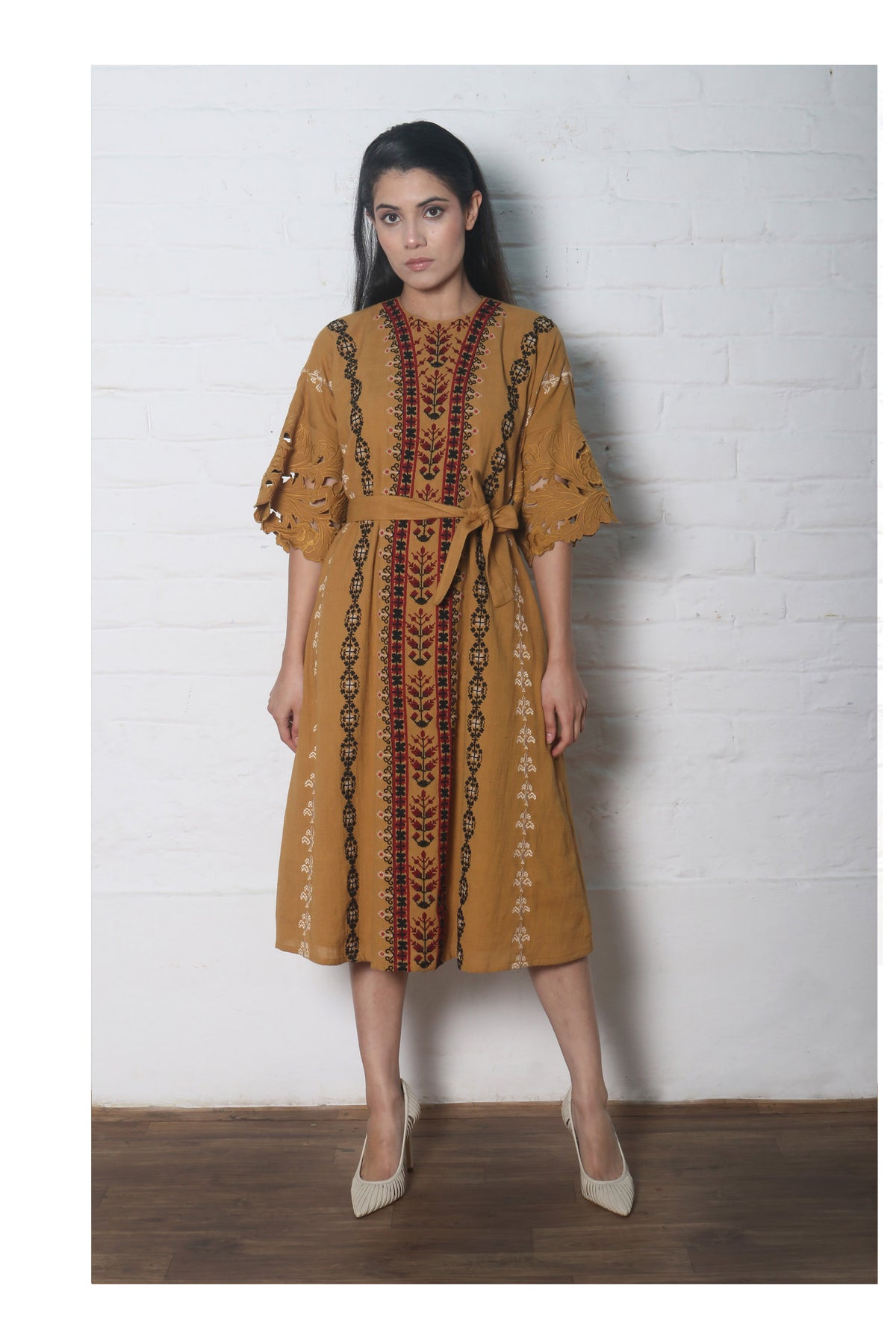 Mustard kala cotton dress