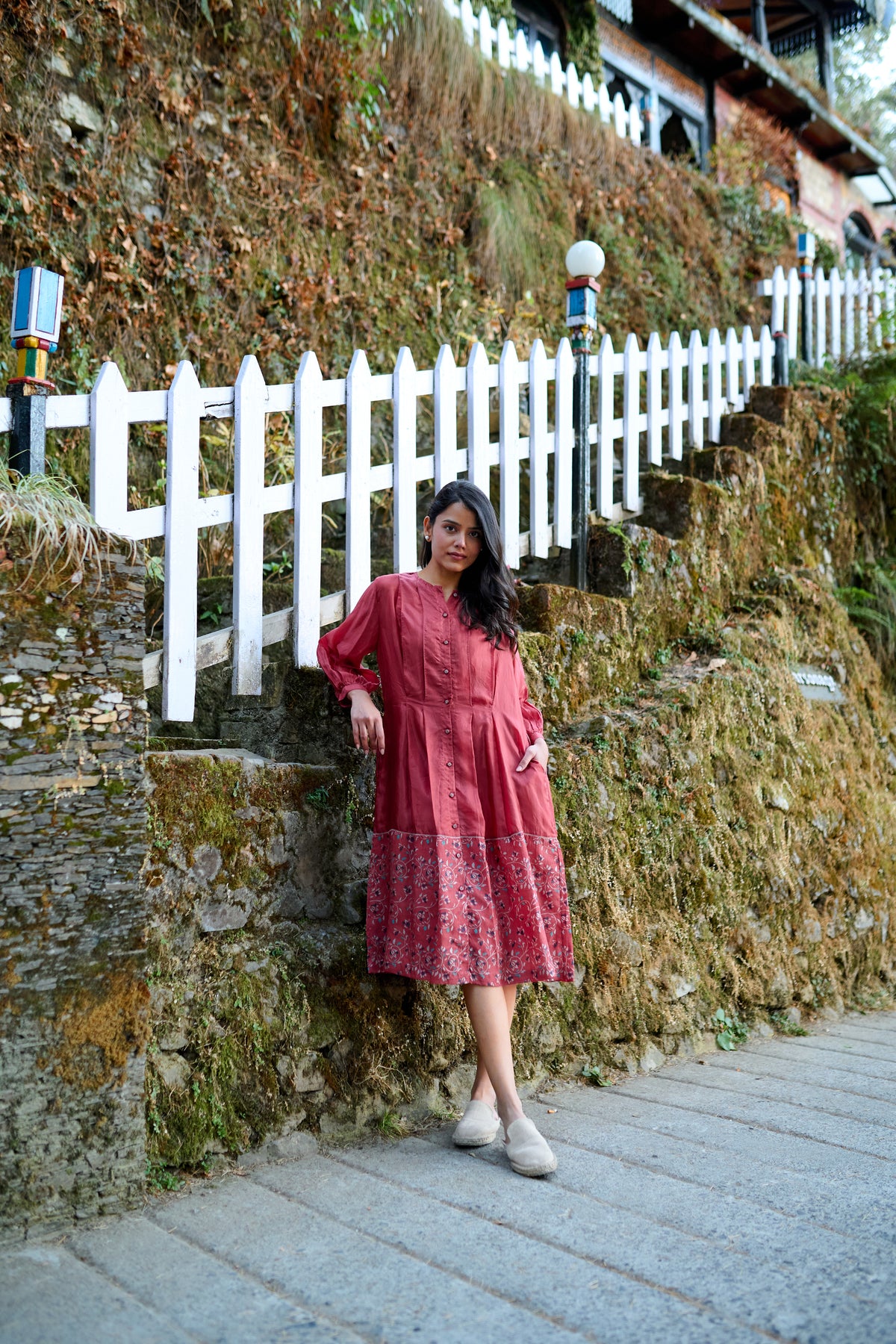 Hand block printed dress