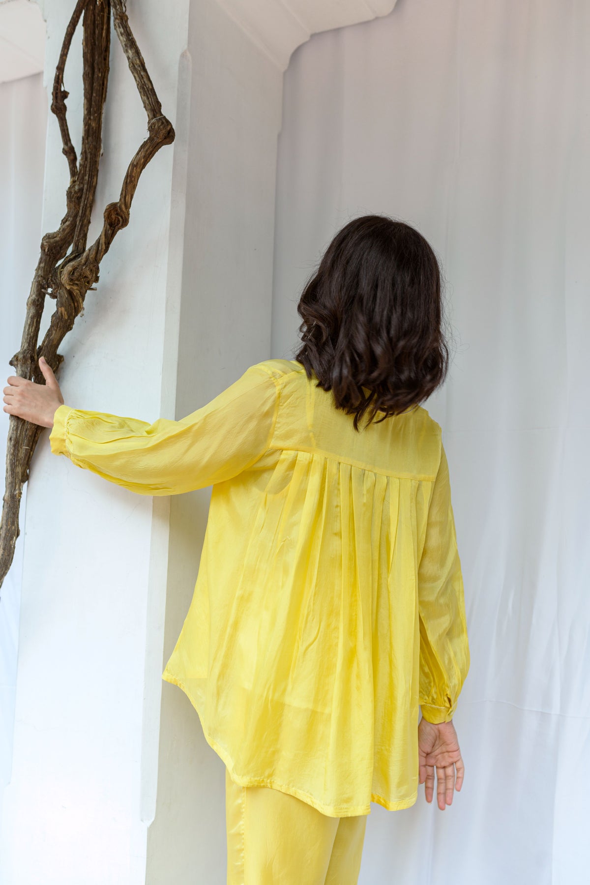 Pleated Hand Embroidered Top