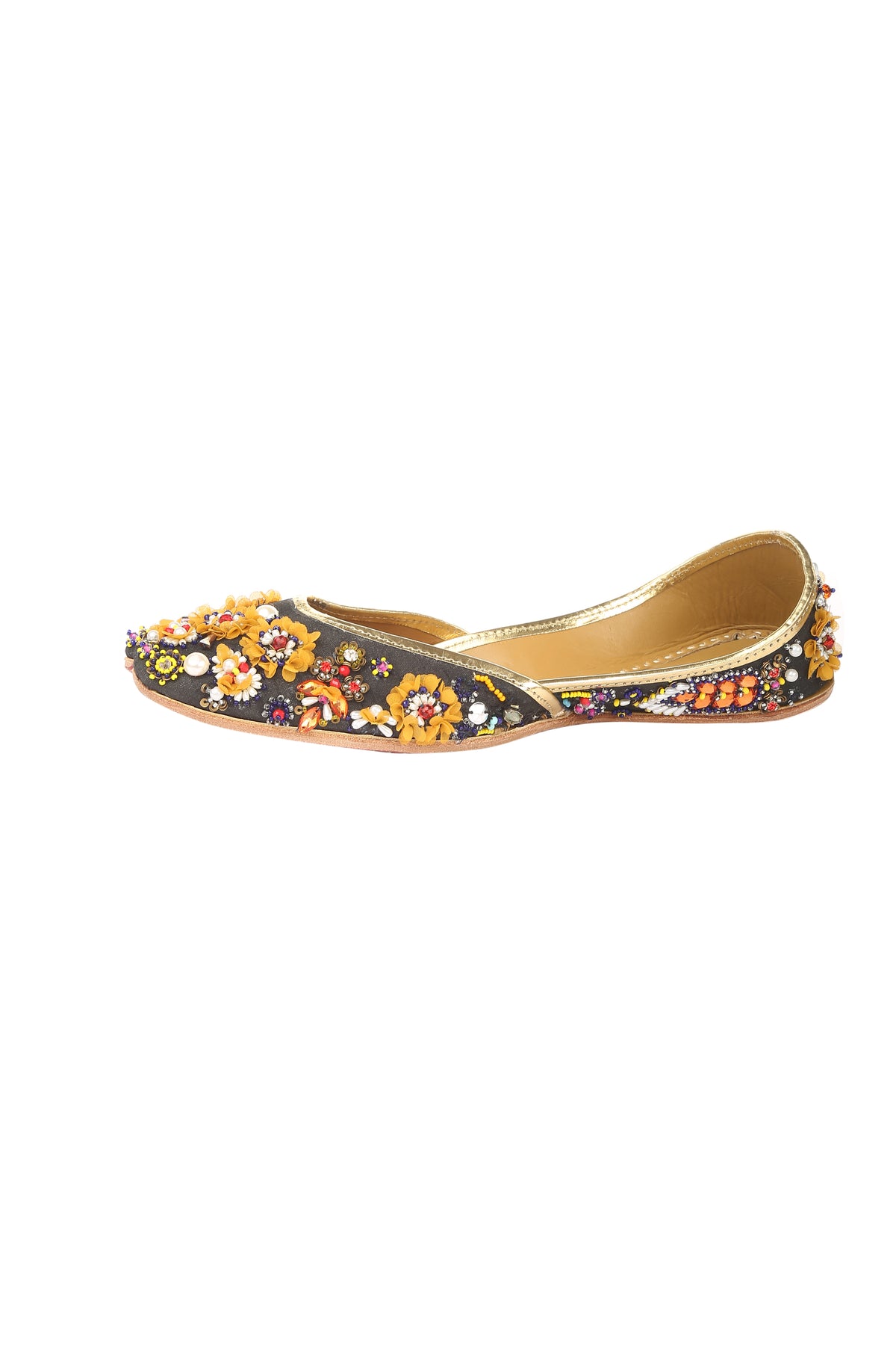 Sequence crystals jutti in black
