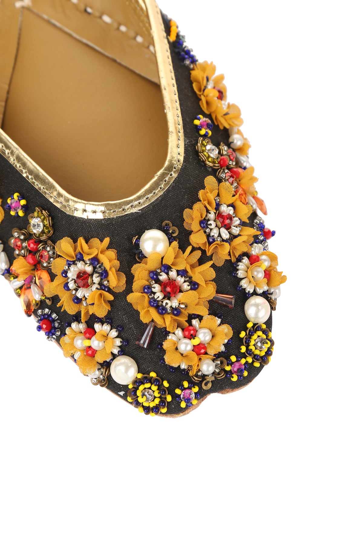 Sequence crystals jutti in black