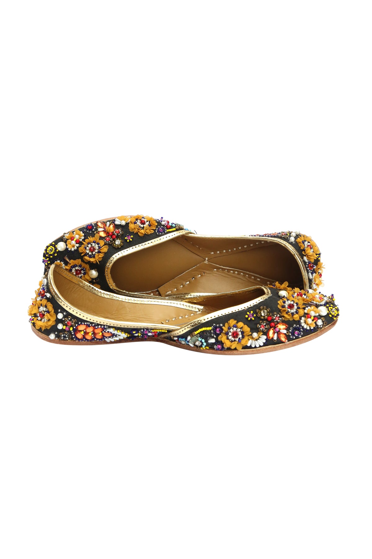 Sequence crystals jutti in black