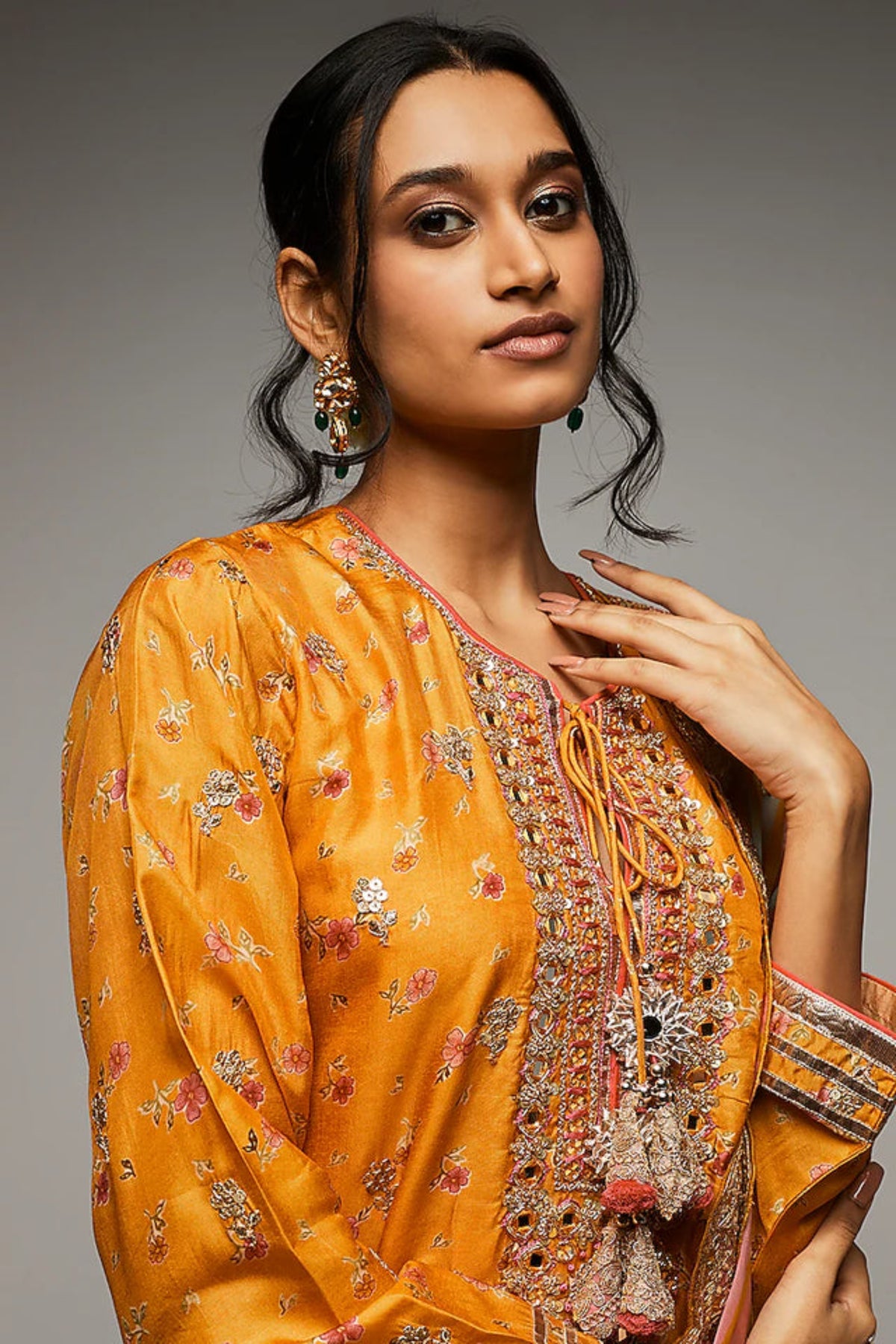 Rashida Orange Tunic
