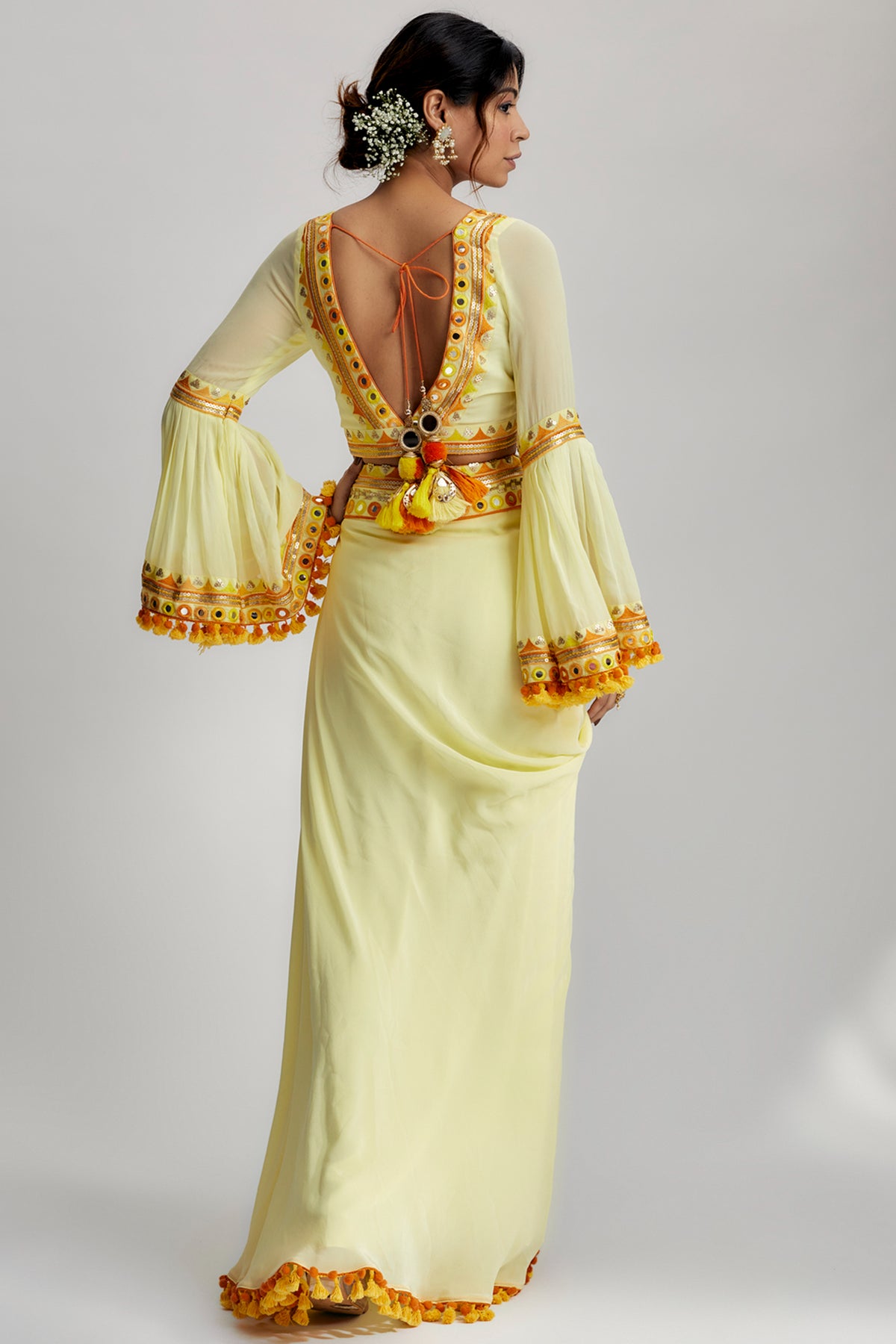 Naira Drape Skirt Set