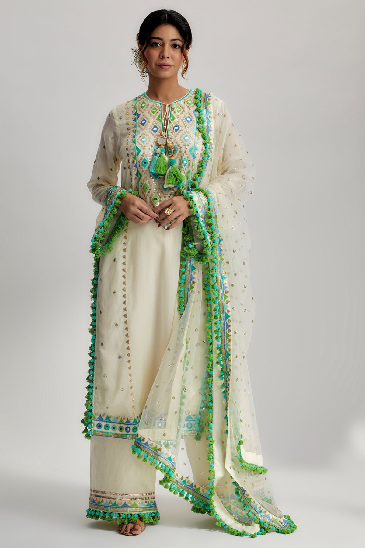 Nishika Long Kurta With Palazo