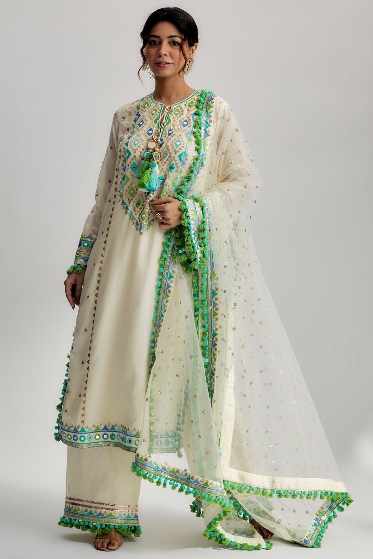 Nishika Long Kurta With Palazo