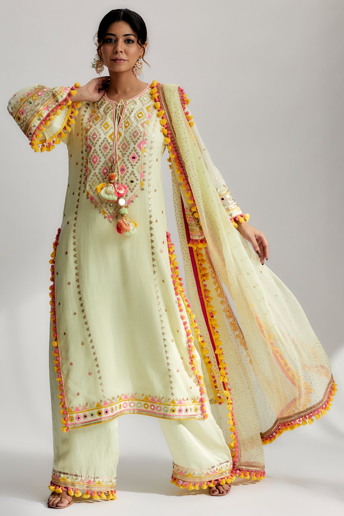 Nishika Long Kurta With Palazo