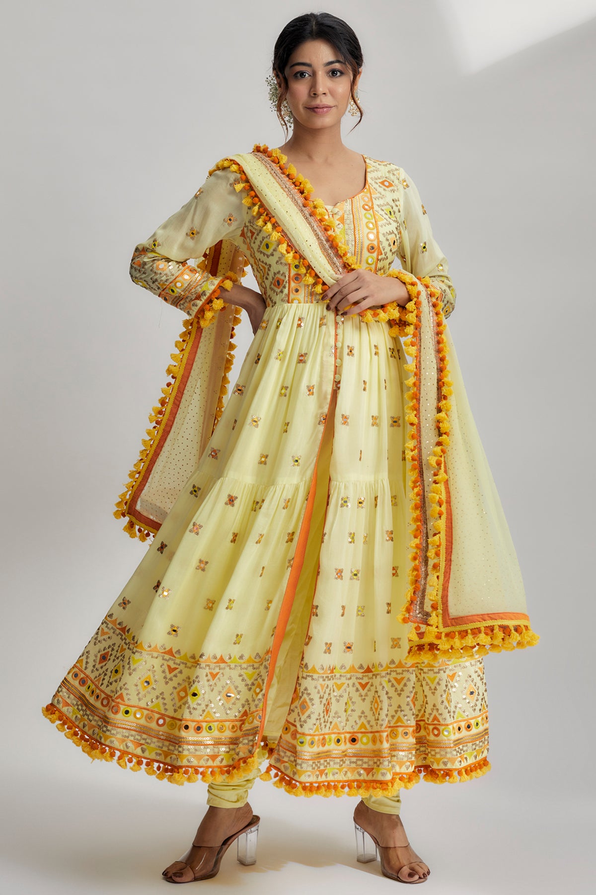 Riana Tiered Ag With Churidar