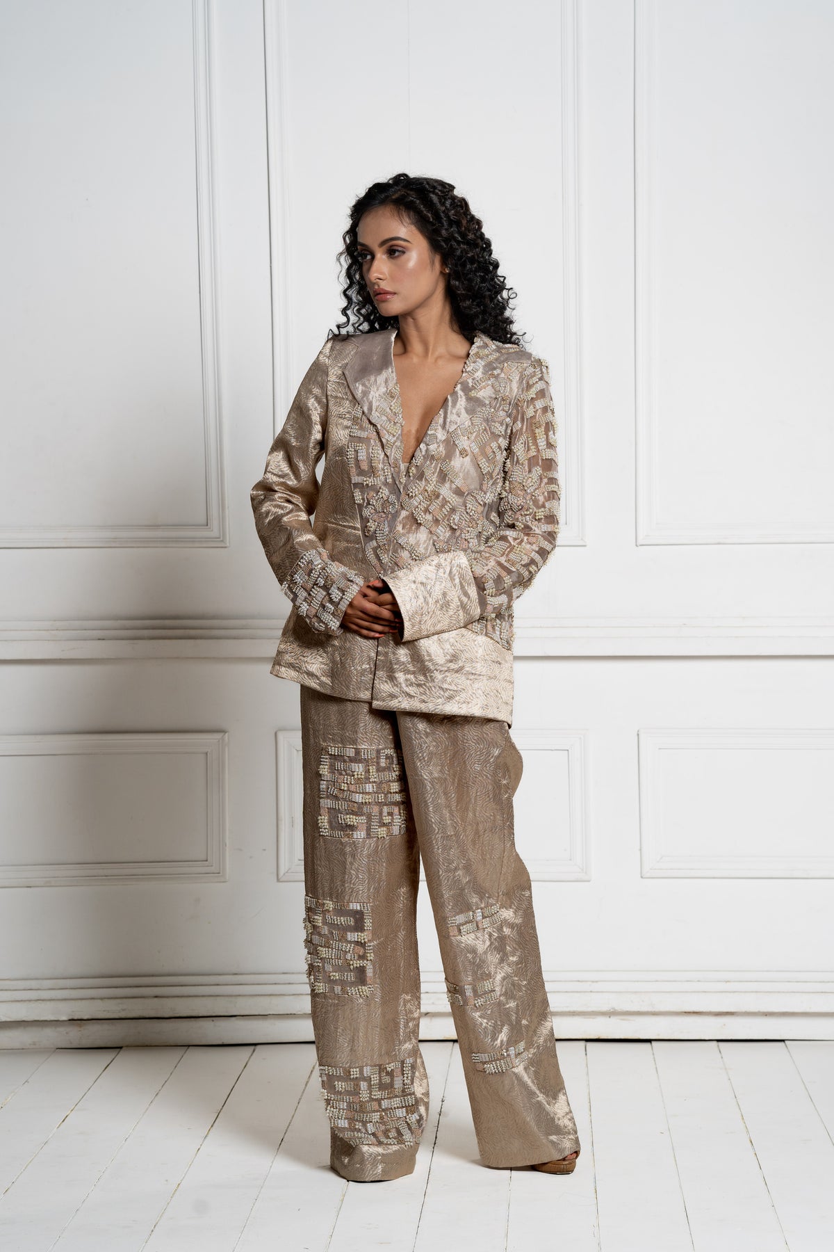 A Stunning Brocade Jacket Set