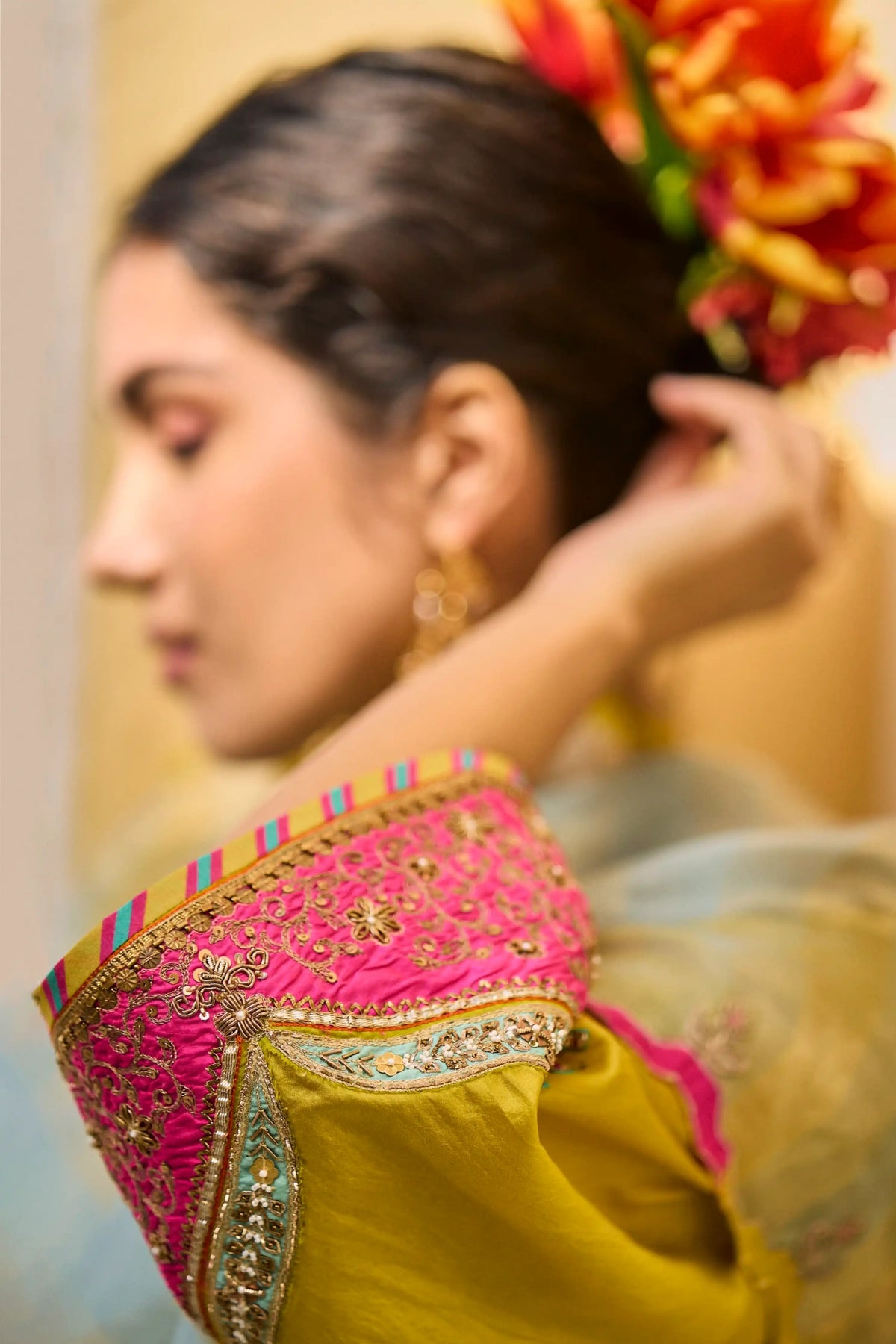 Gul Lime Yellow Kurta Set