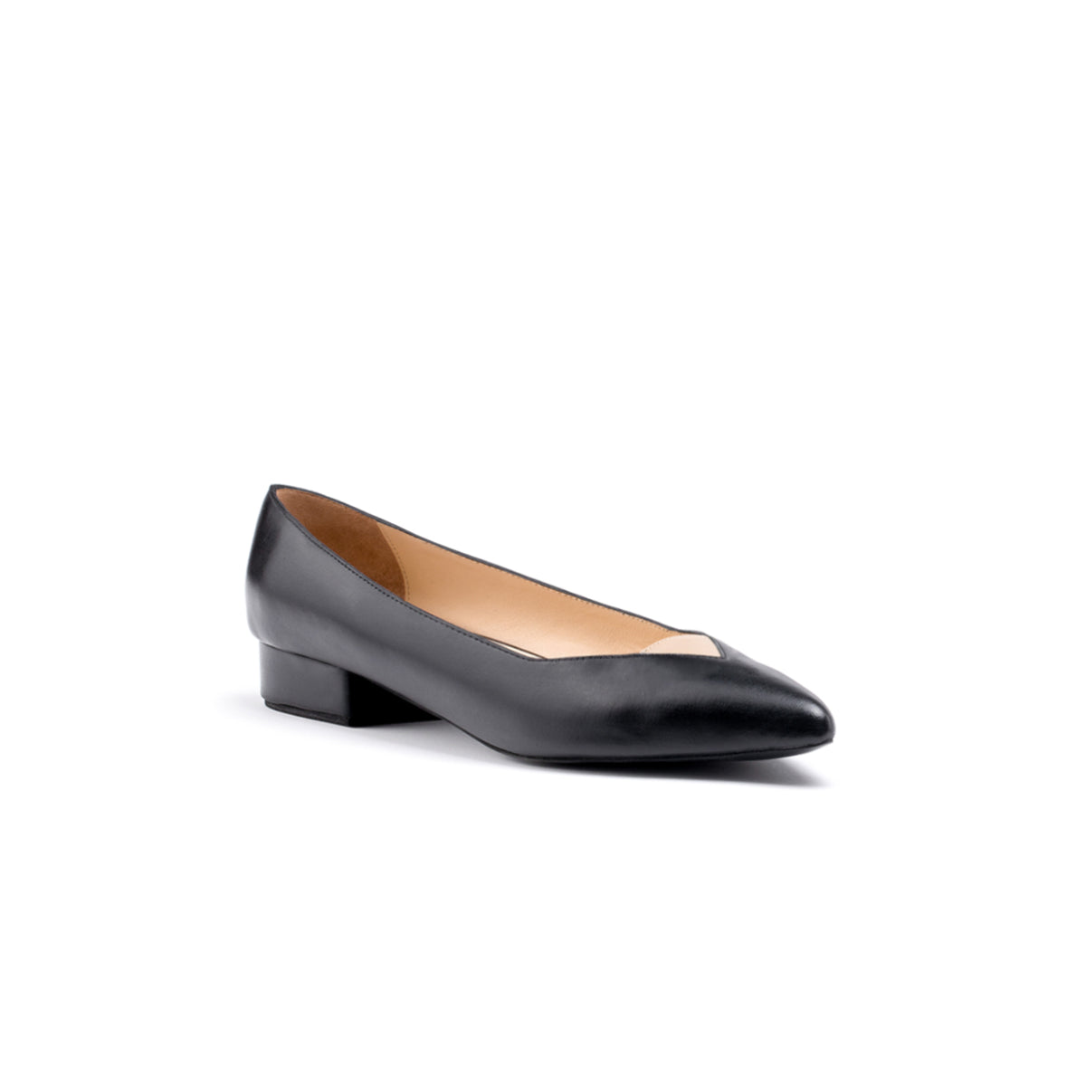 Black 1 Inches Pointed Flats