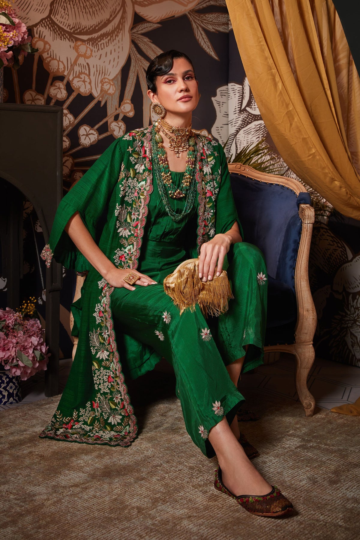 Emerald Green Jacket Set