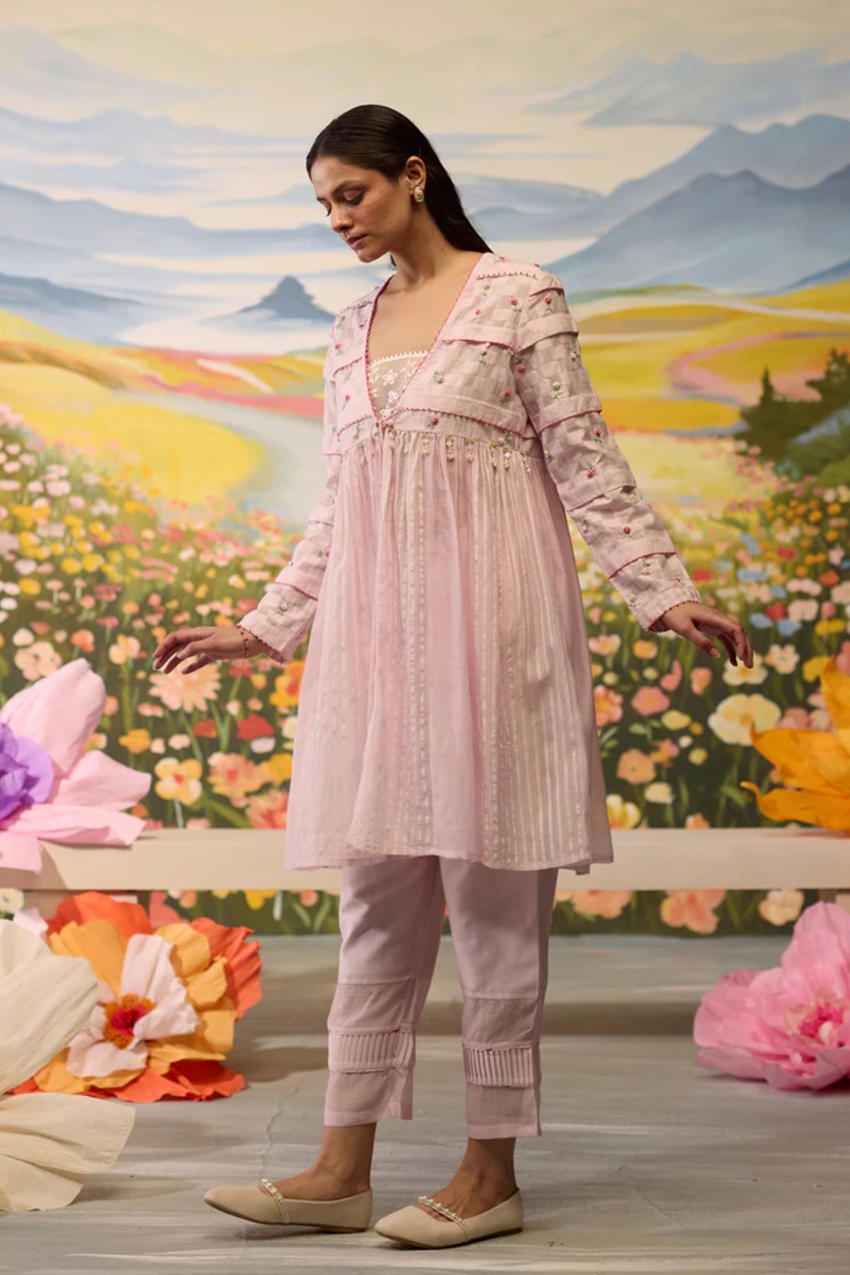 Lavender Gathered Kurta