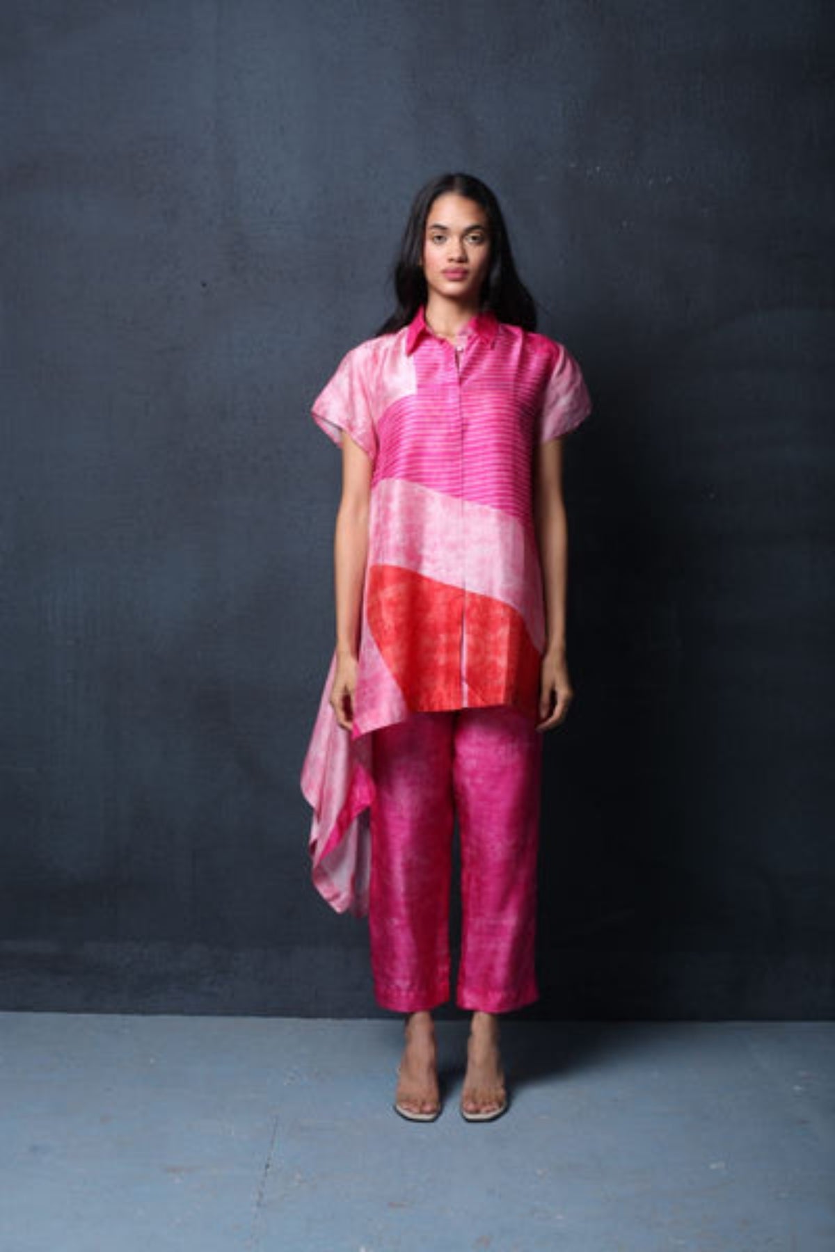 Light Pink Geometrical Print Co-ord Set