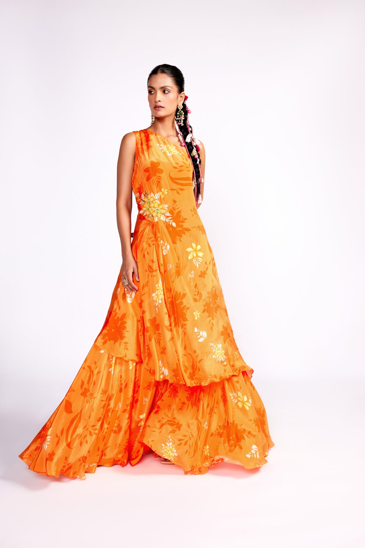 Tangerine Orange Sharara Set