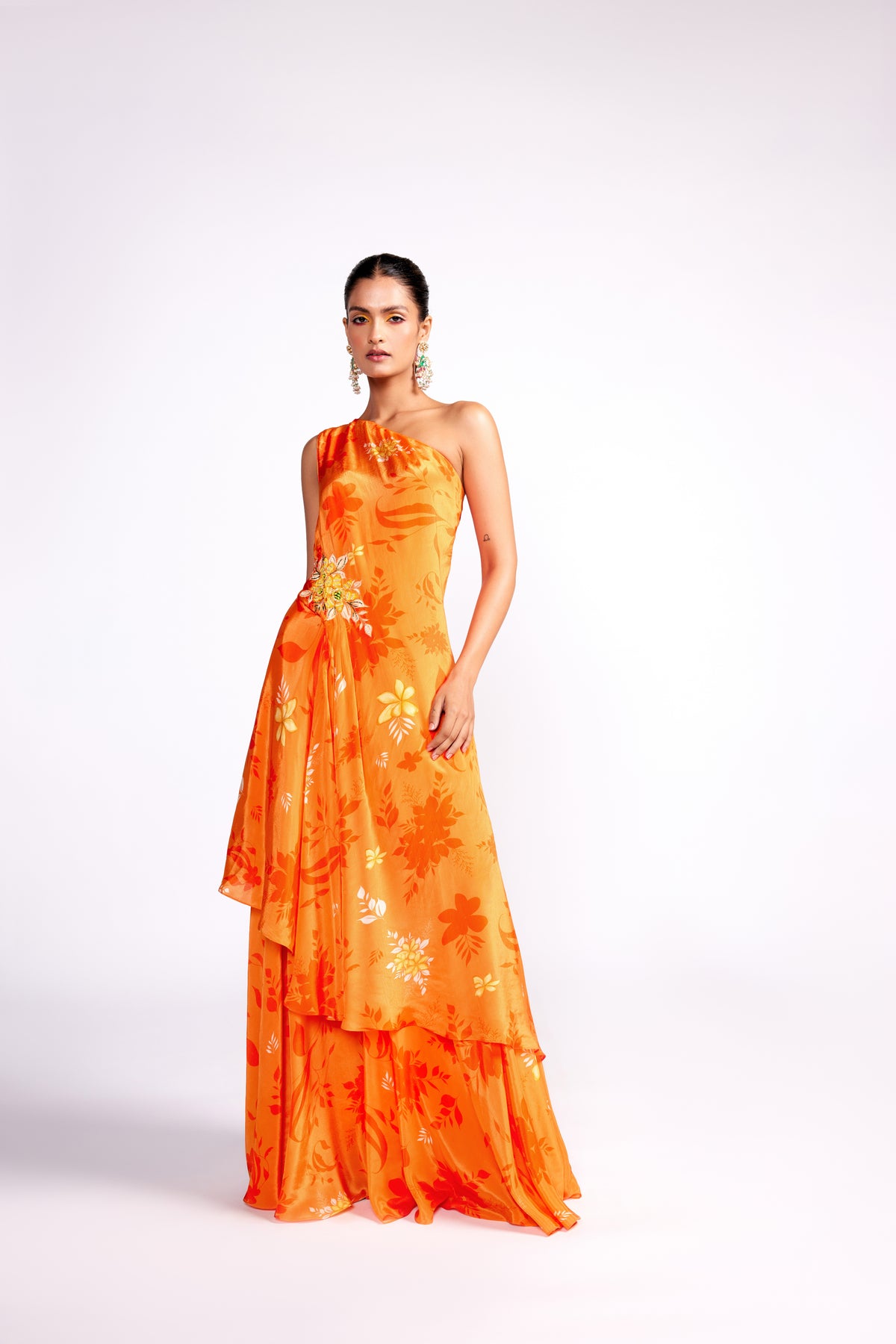 Tangerine Orange Sharara Set