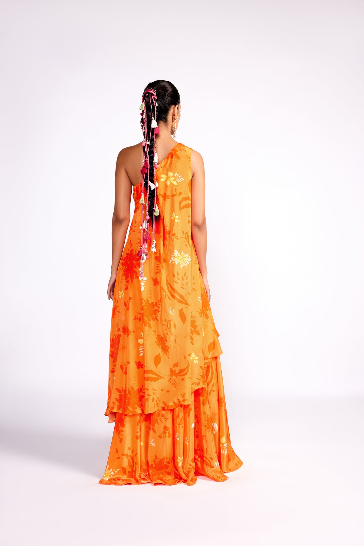 Tangerine Orange Sharara Set
