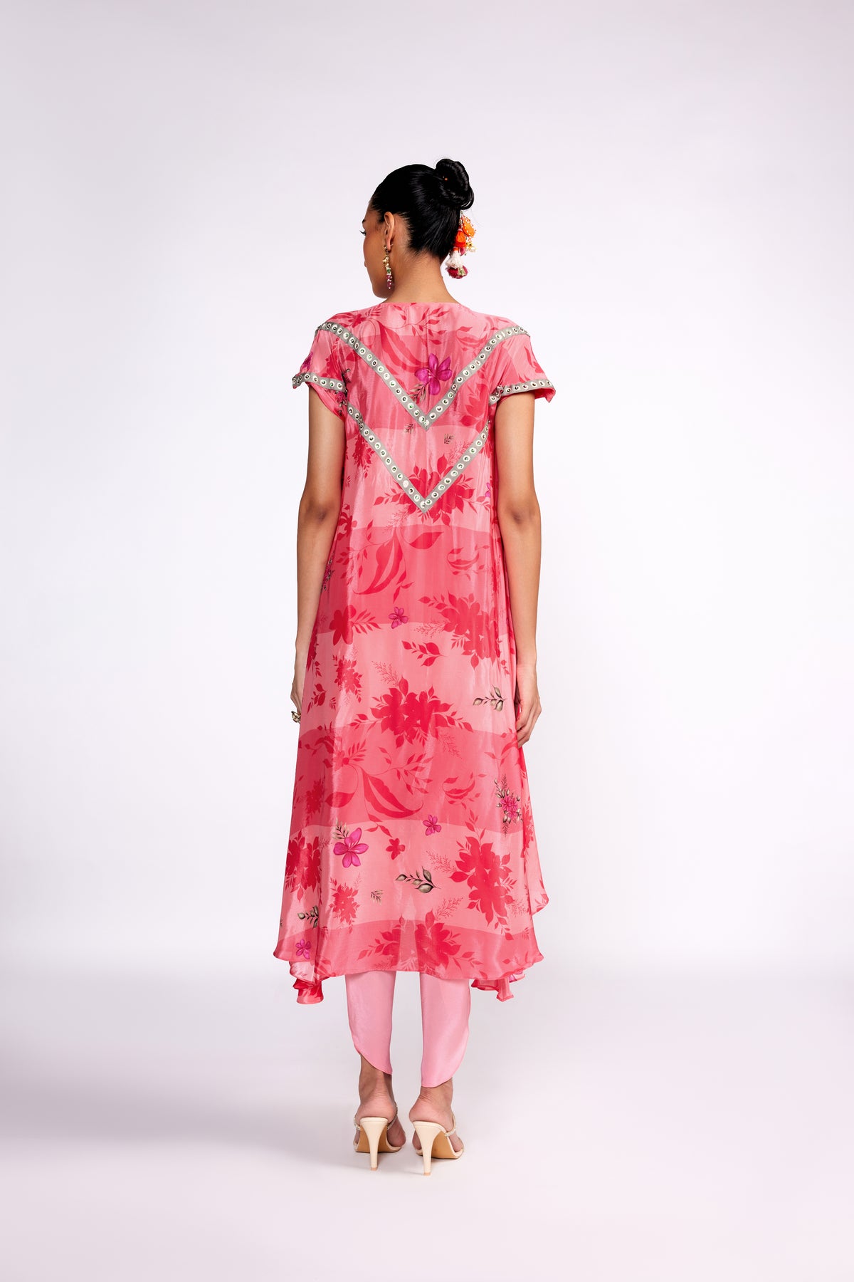 Pink Kaftan Kurta Set
