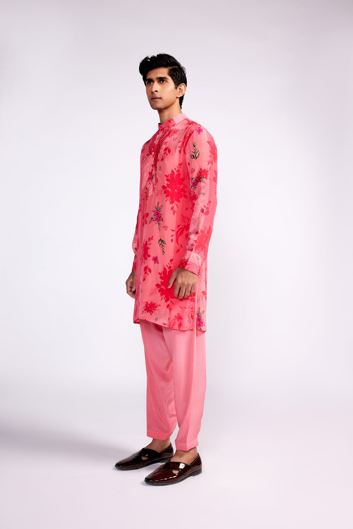 Pink Printed Kurta