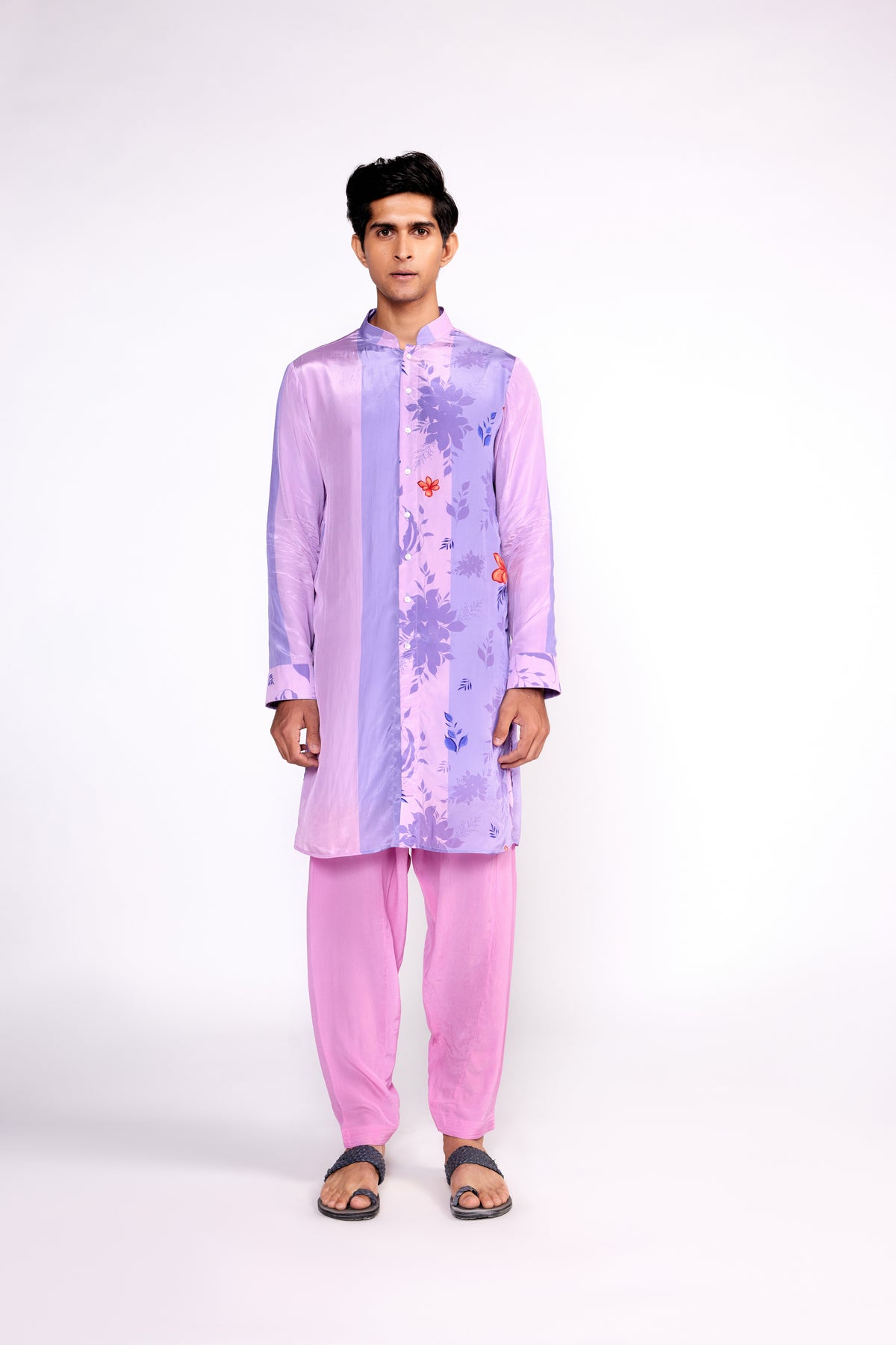 Lilac Colour Printed Kurta