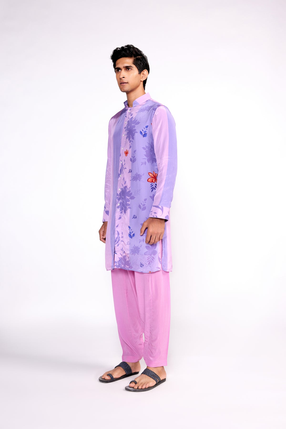 Lilac Colour Printed Kurta