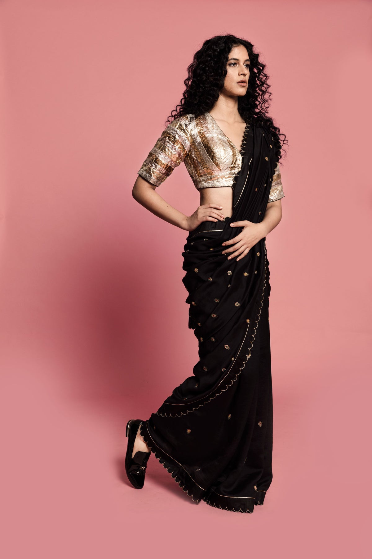 Mirik handwoven silk sari