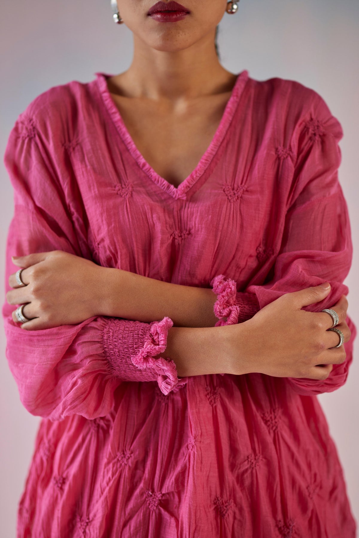 Fuschia Smocking Dress