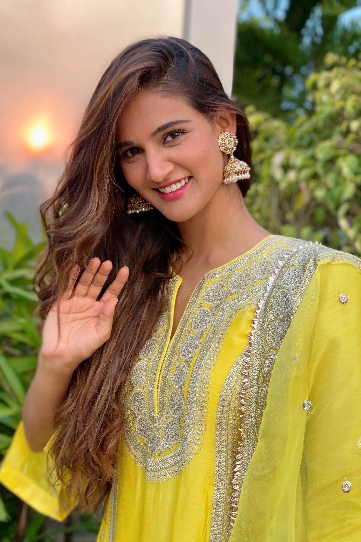 Muzafar yellow sharara set
