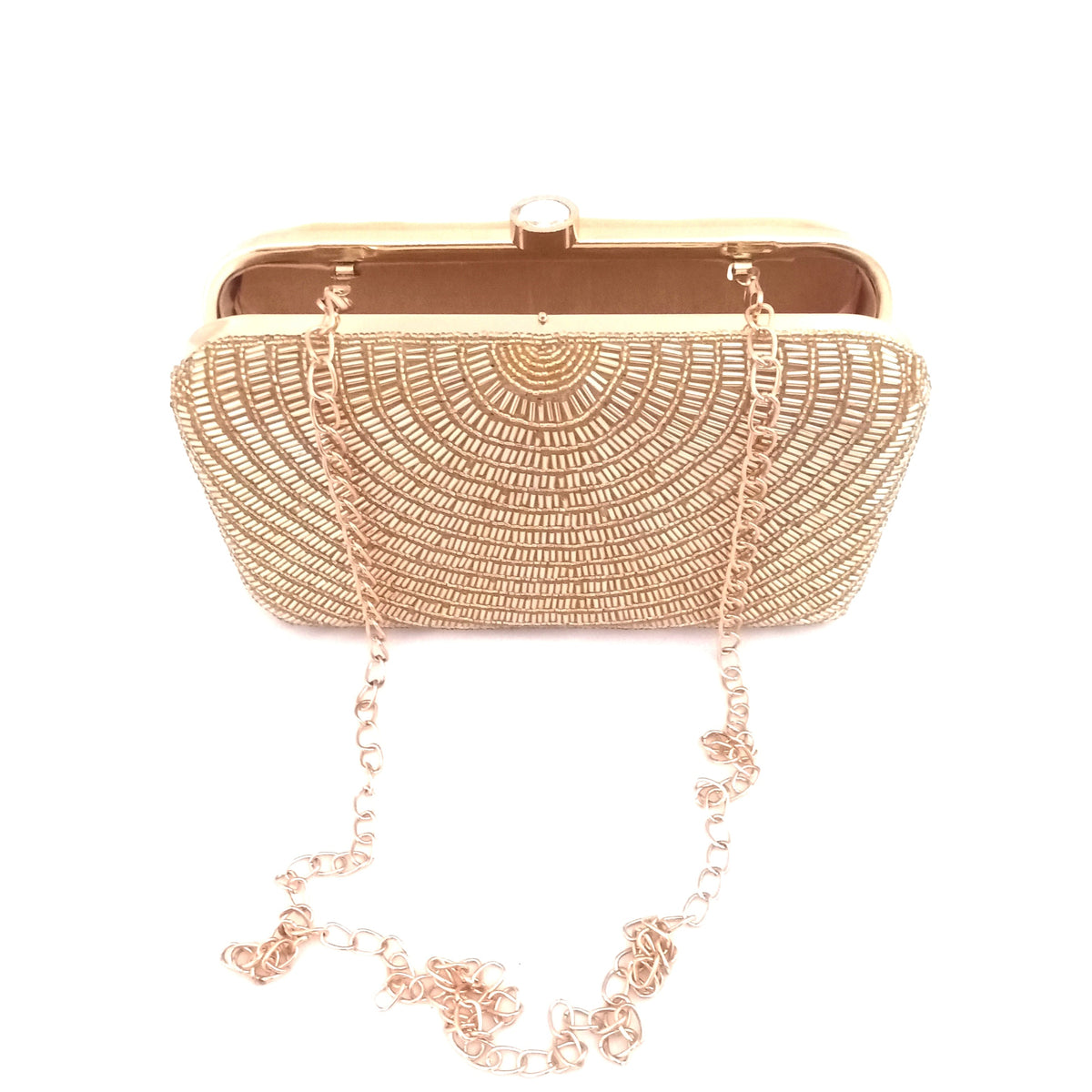 Gold cleopatra clutch