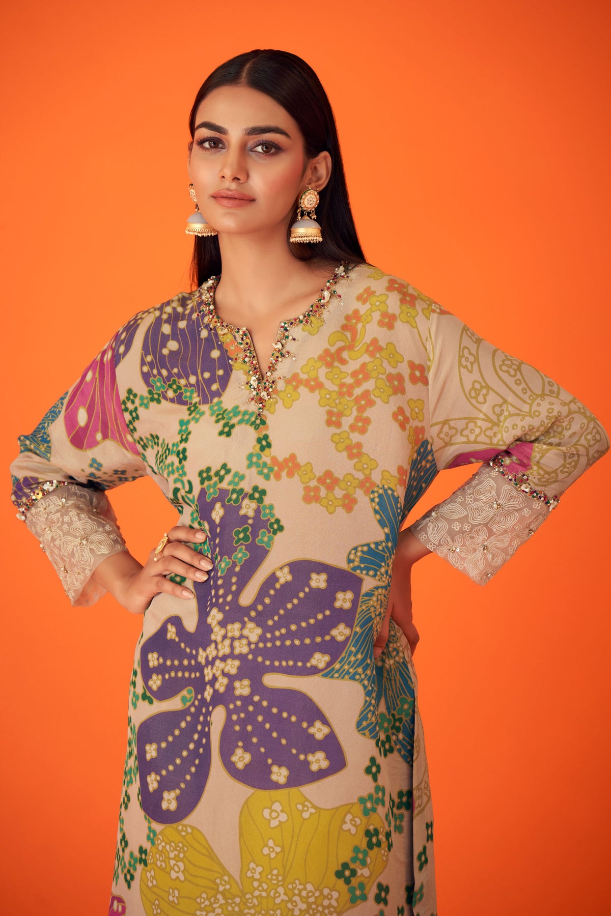 Floral Ethnic Kurta Set