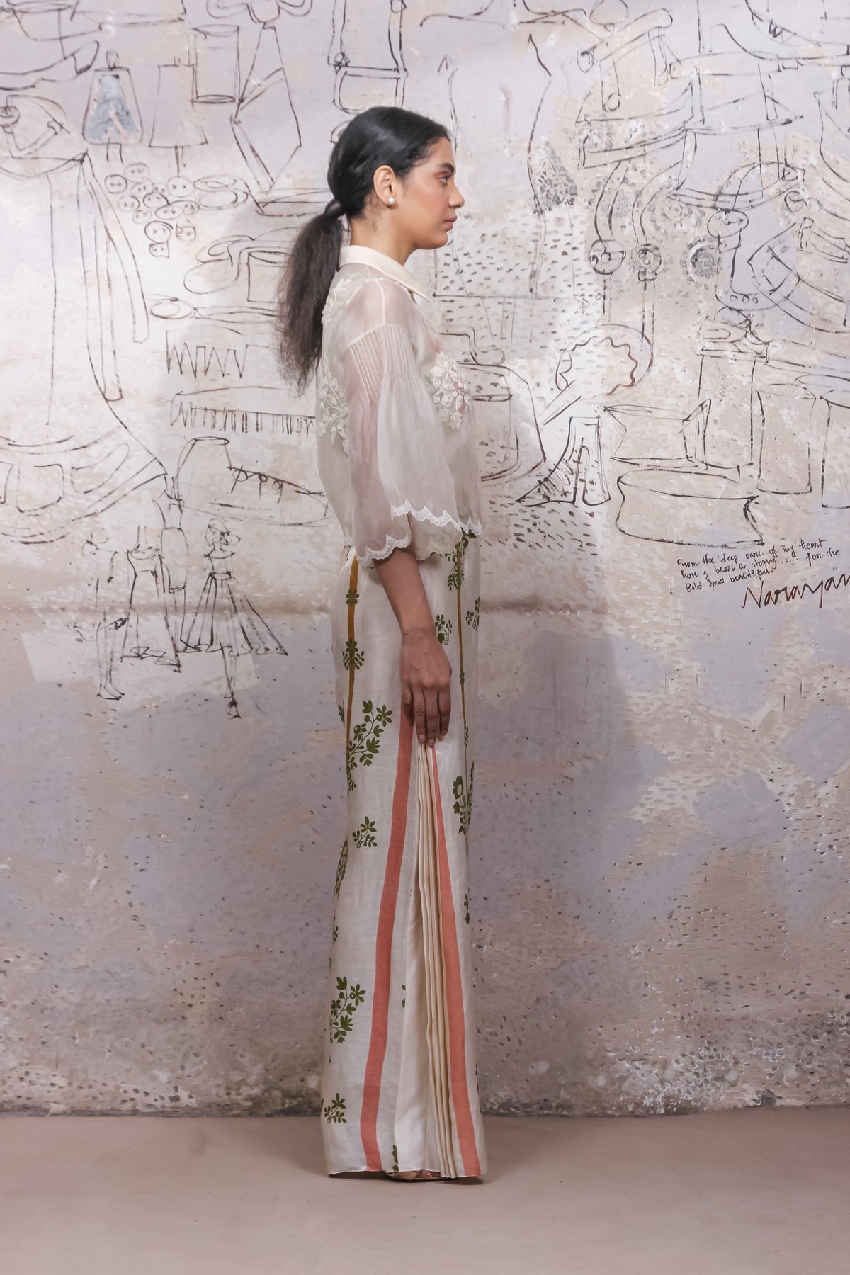 Ivory Printed Jumpsuit