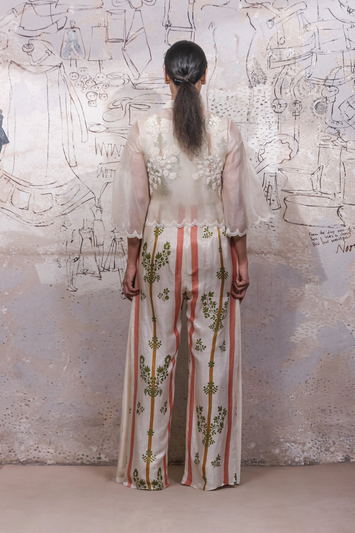 Ivory Printed Jumpsuit