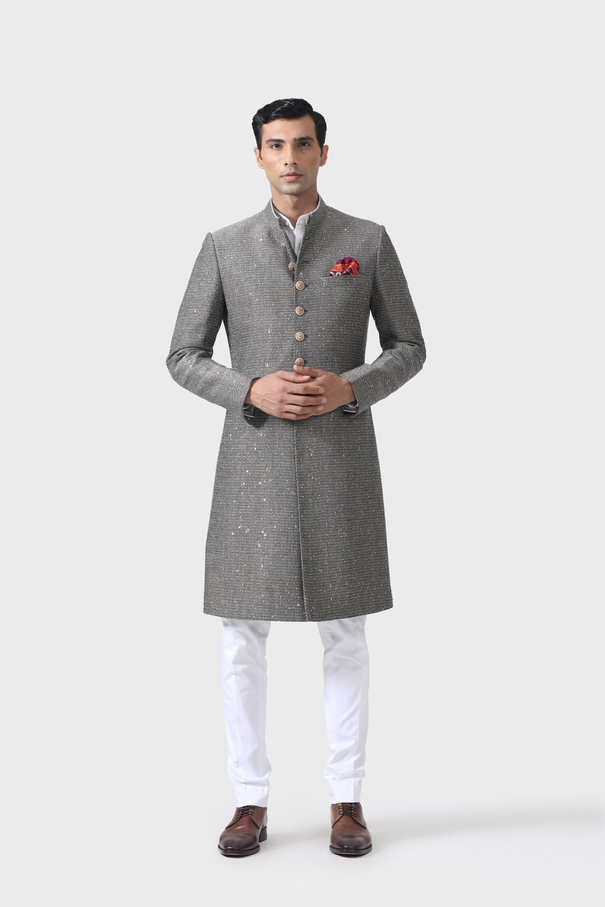 Elite Elegance Light Sequence Achkan