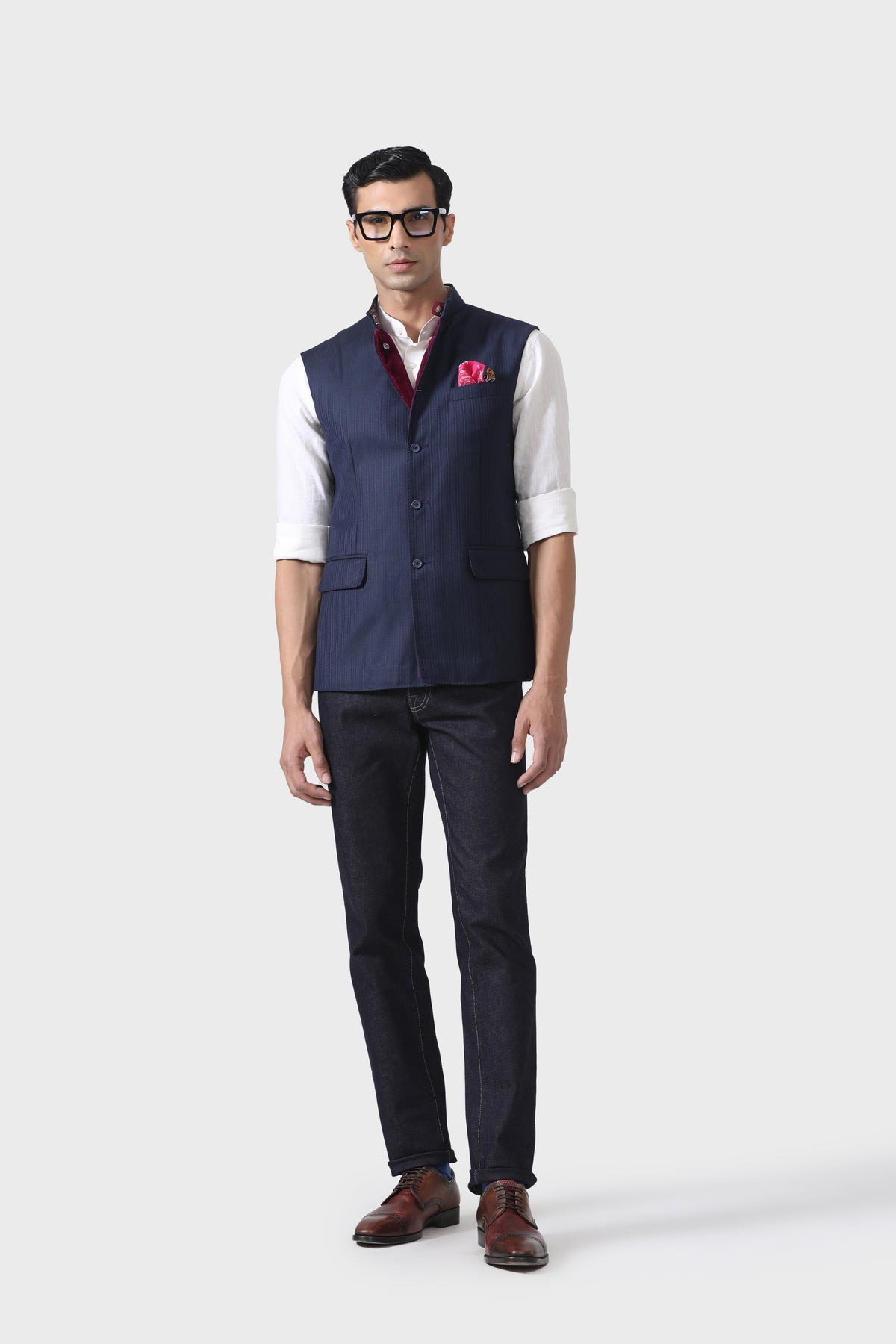 Epitome of Elegance Navy Waistcoat