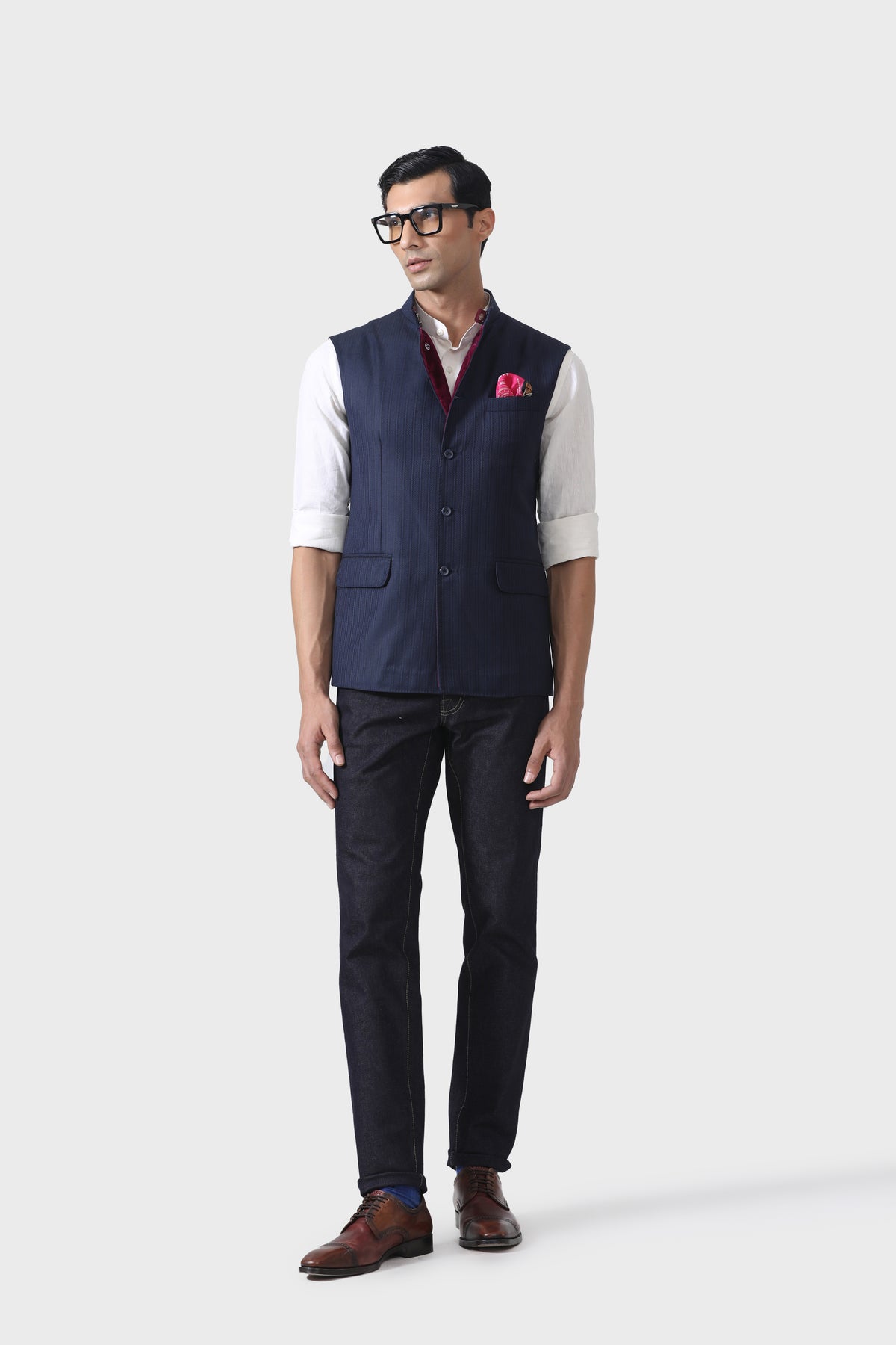 Epitome of Elegance Navy Waistcoat