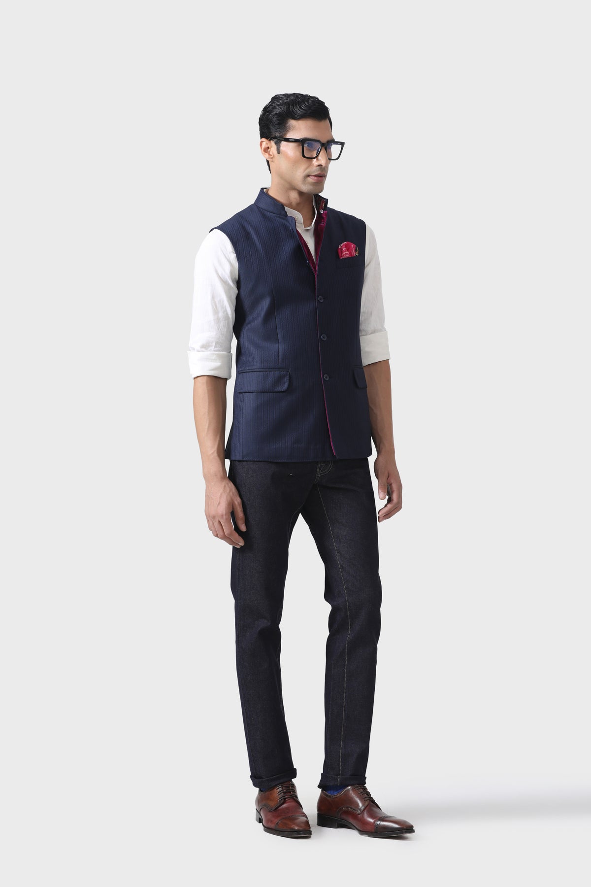 Epitome of Elegance Navy Waistcoat