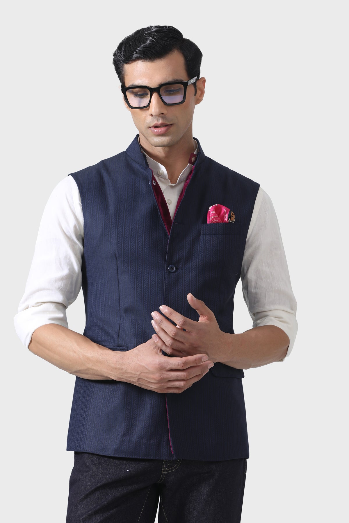 Epitome of Elegance Navy Waistcoat