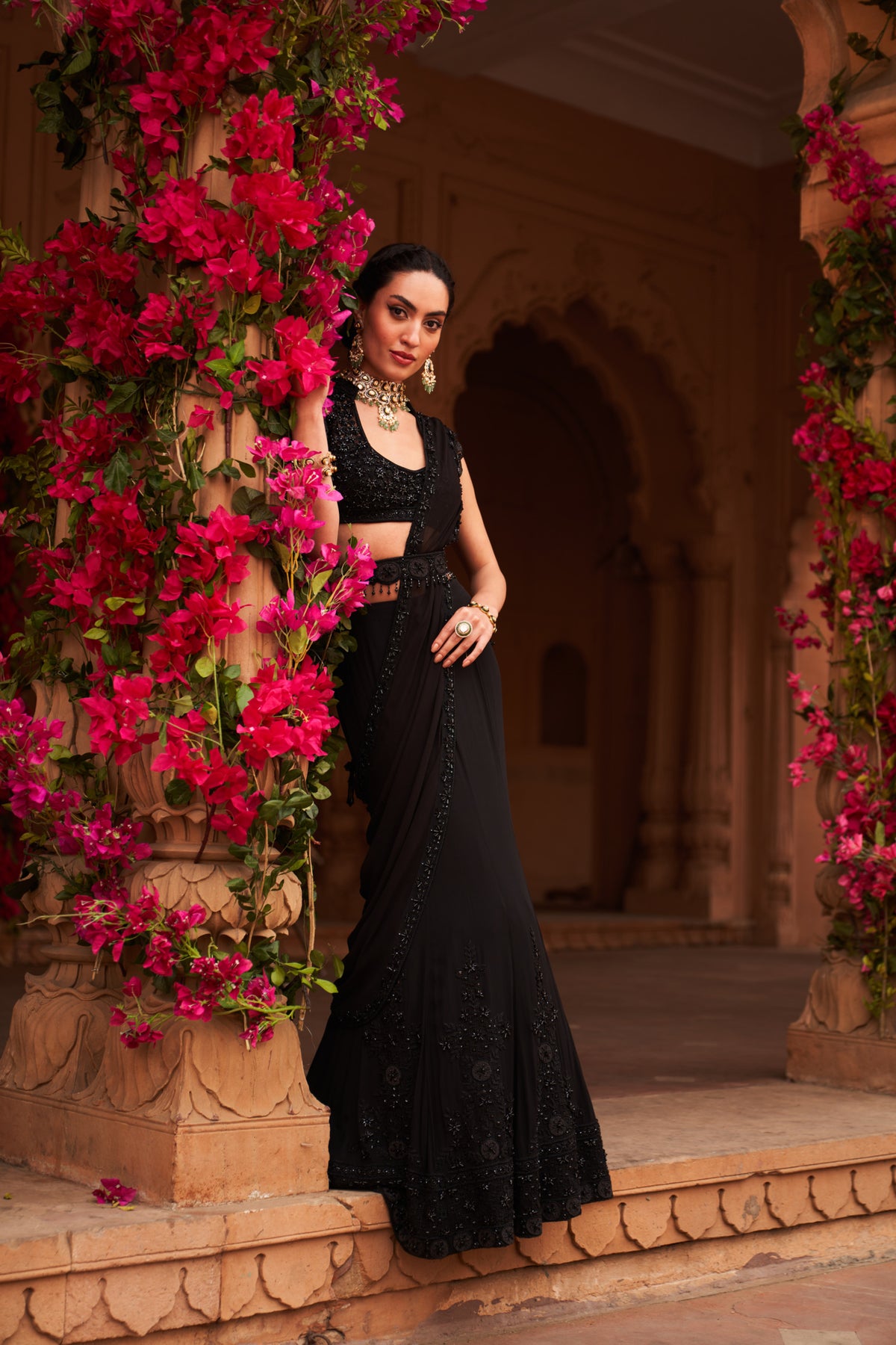 Syah Drape Saree Set