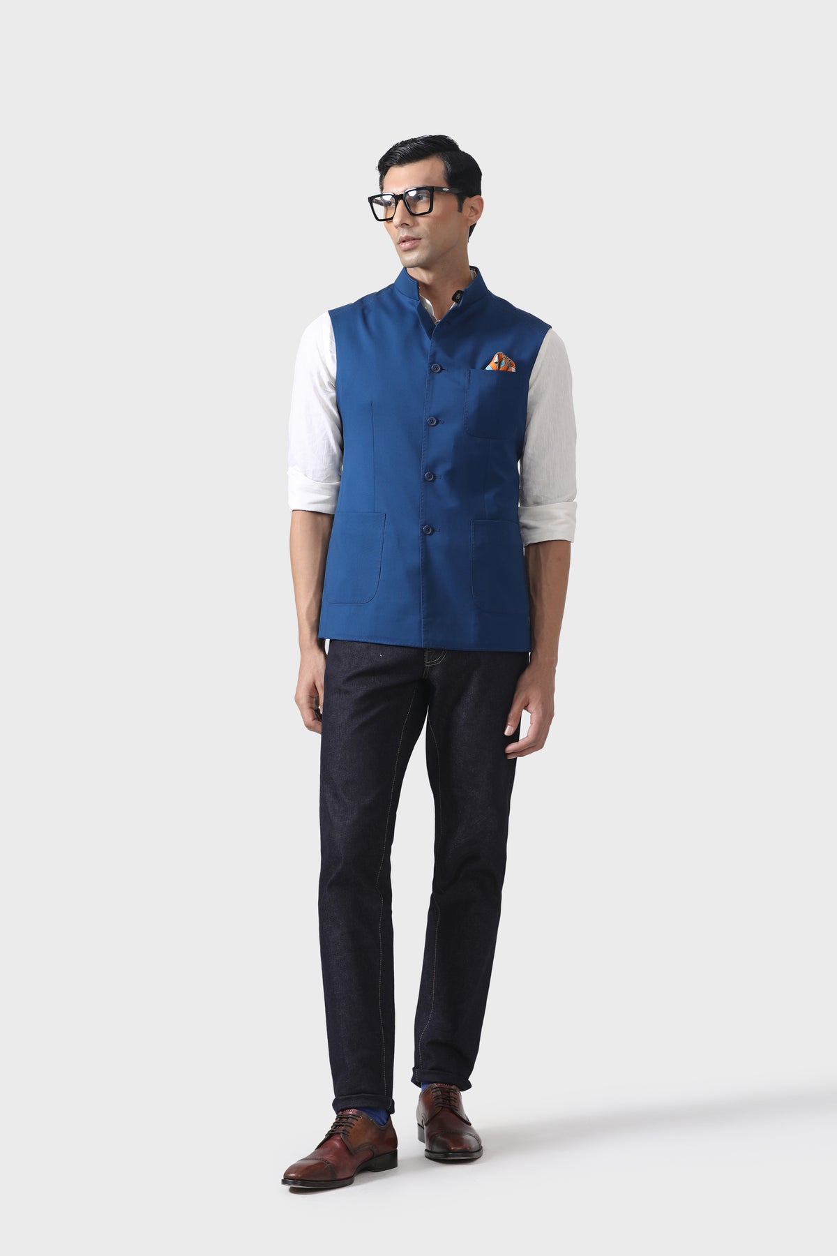 Aristocratic Azure Bespoke Blue Waistcoat