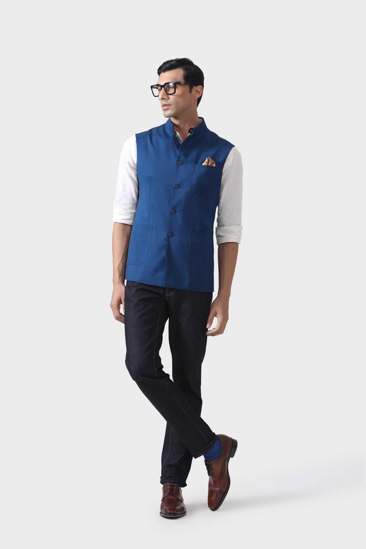 Aristocratic Azure Bespoke Blue Waistcoat