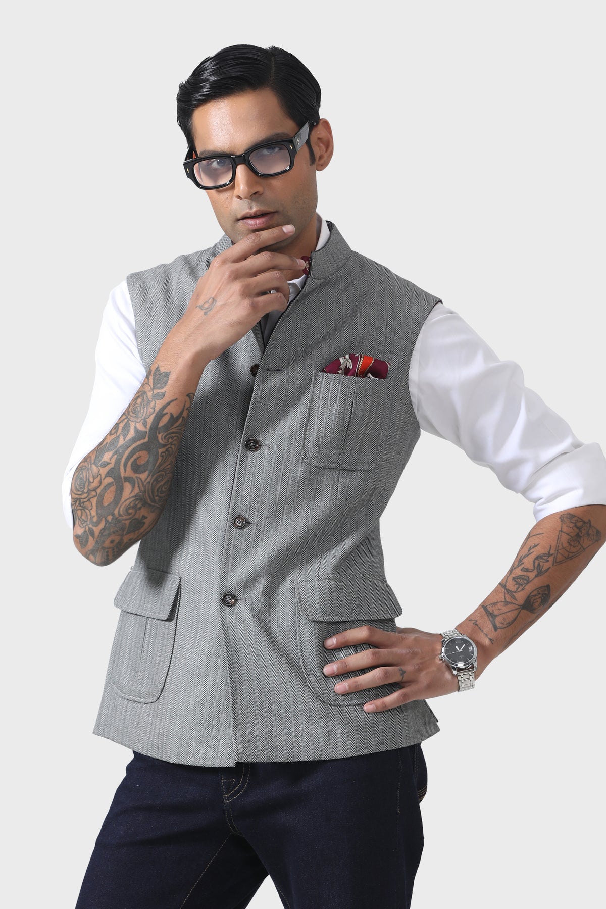 Refined Three-patch Pocket Waistcoat