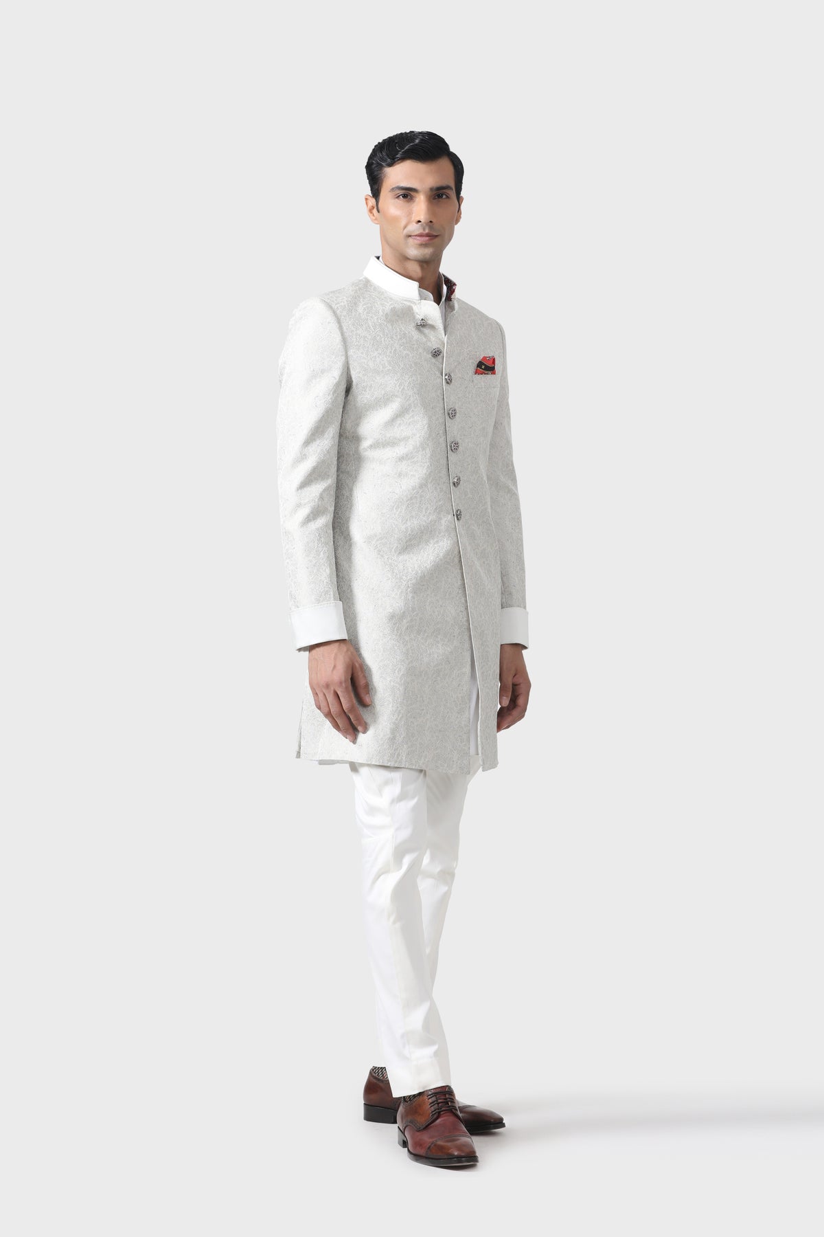 Opulent Ivory Quintessential Short Achkan