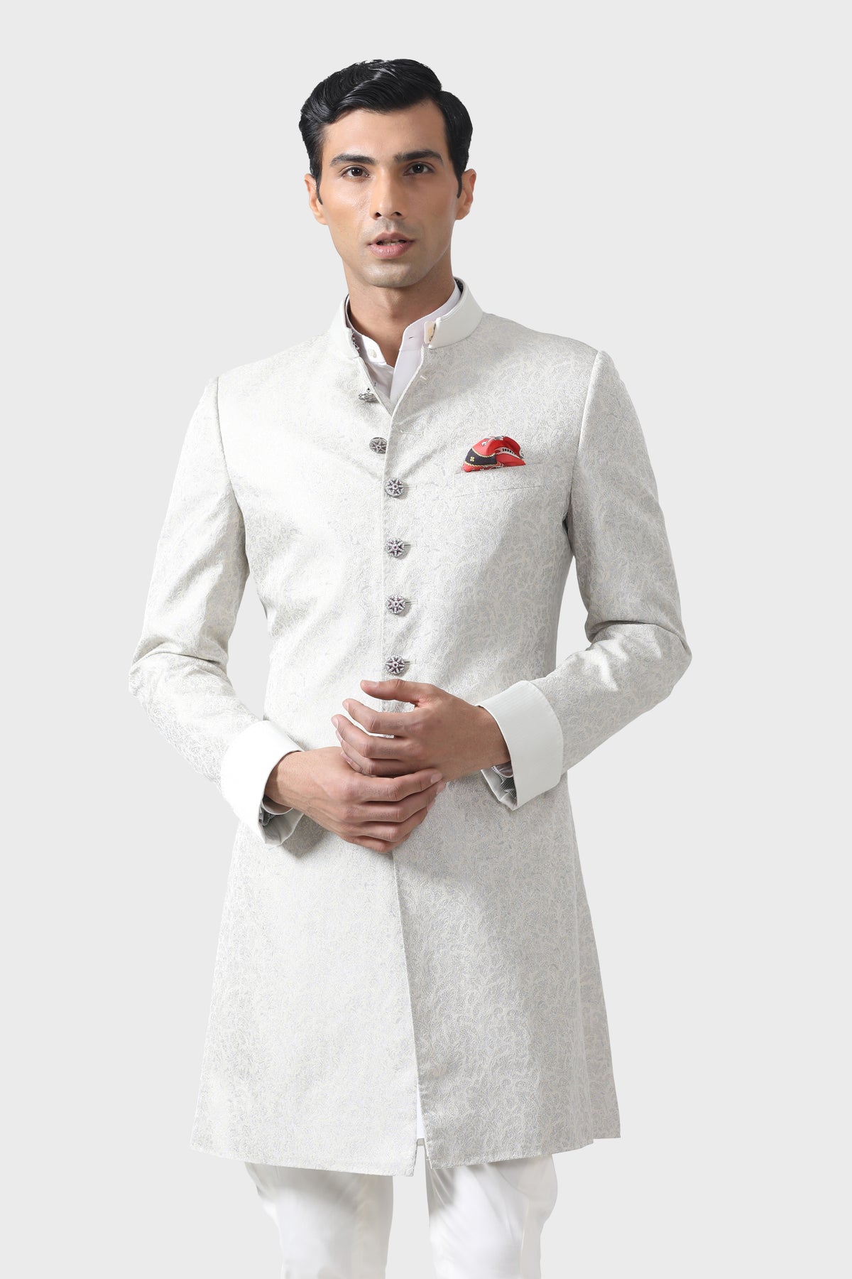 Opulent Ivory Quintessential Short Achkan