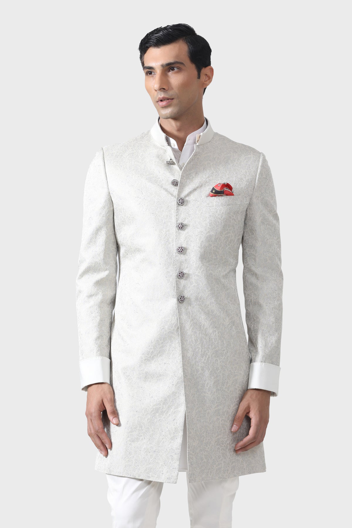 Opulent Ivory Quintessential Short Achkan