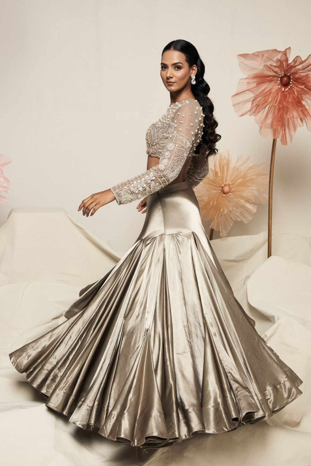 Grey Lehenga Set