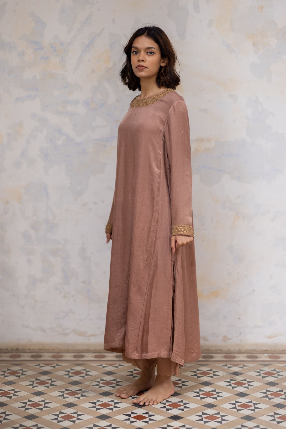 Old rose zeenat kurta set