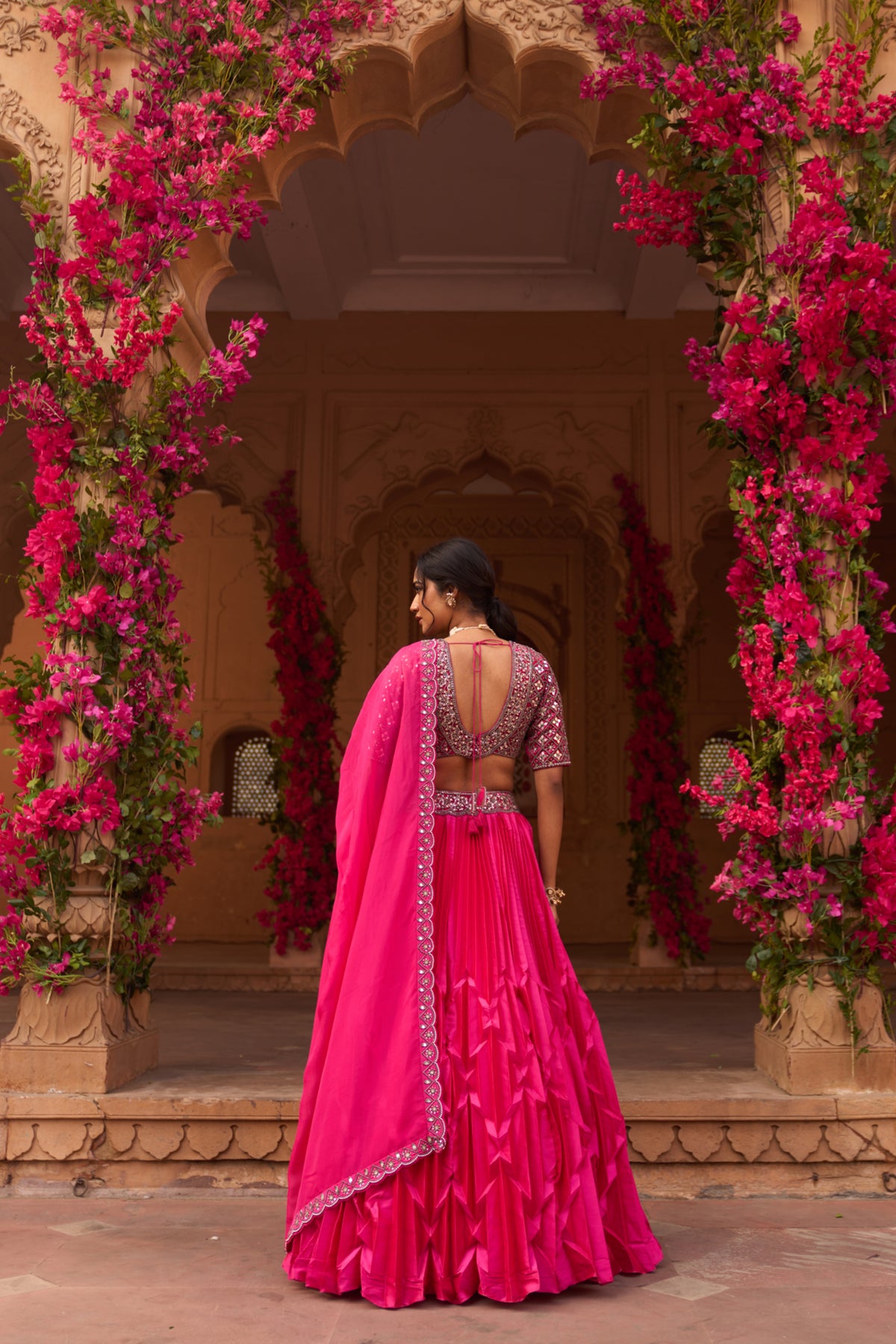 Gulabi Raga Lehenga Set