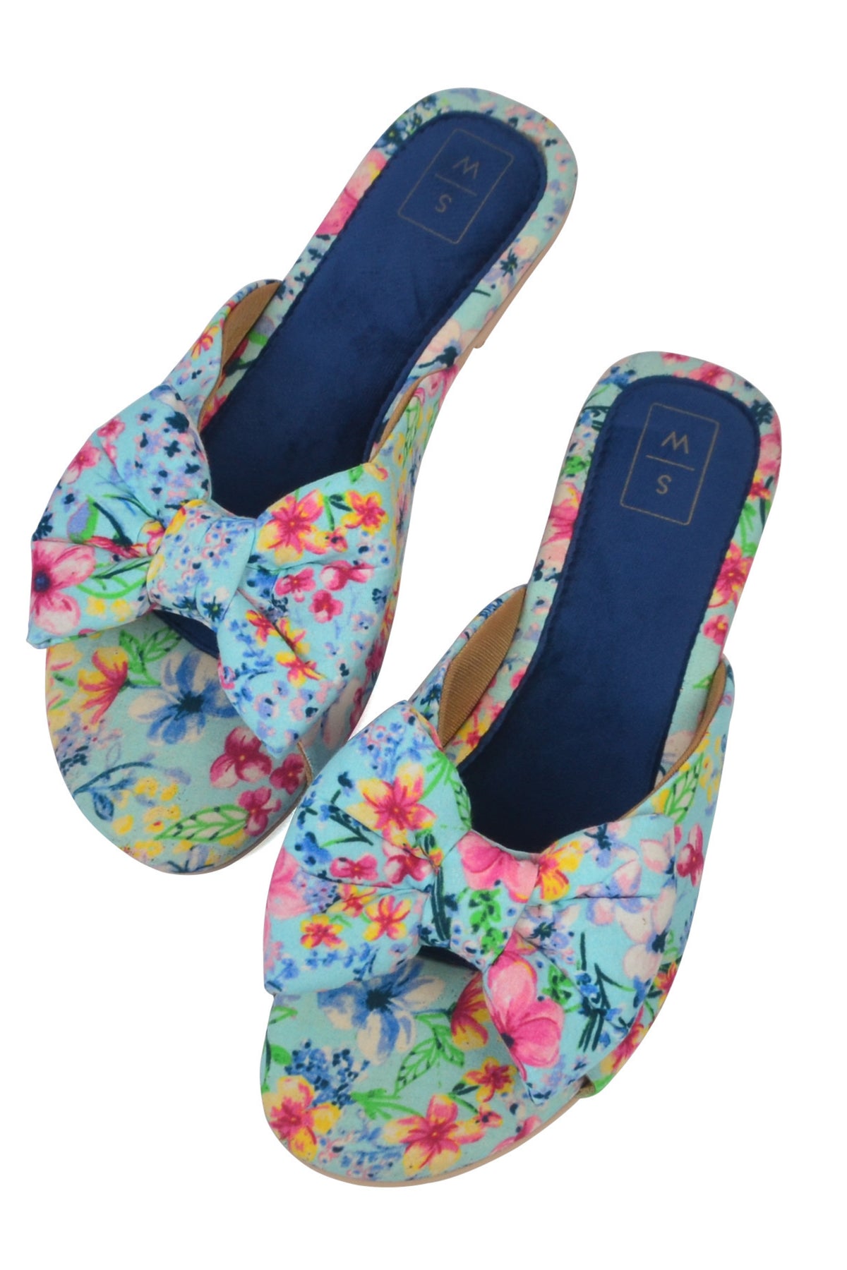 printed multicoloured Claire Sliders