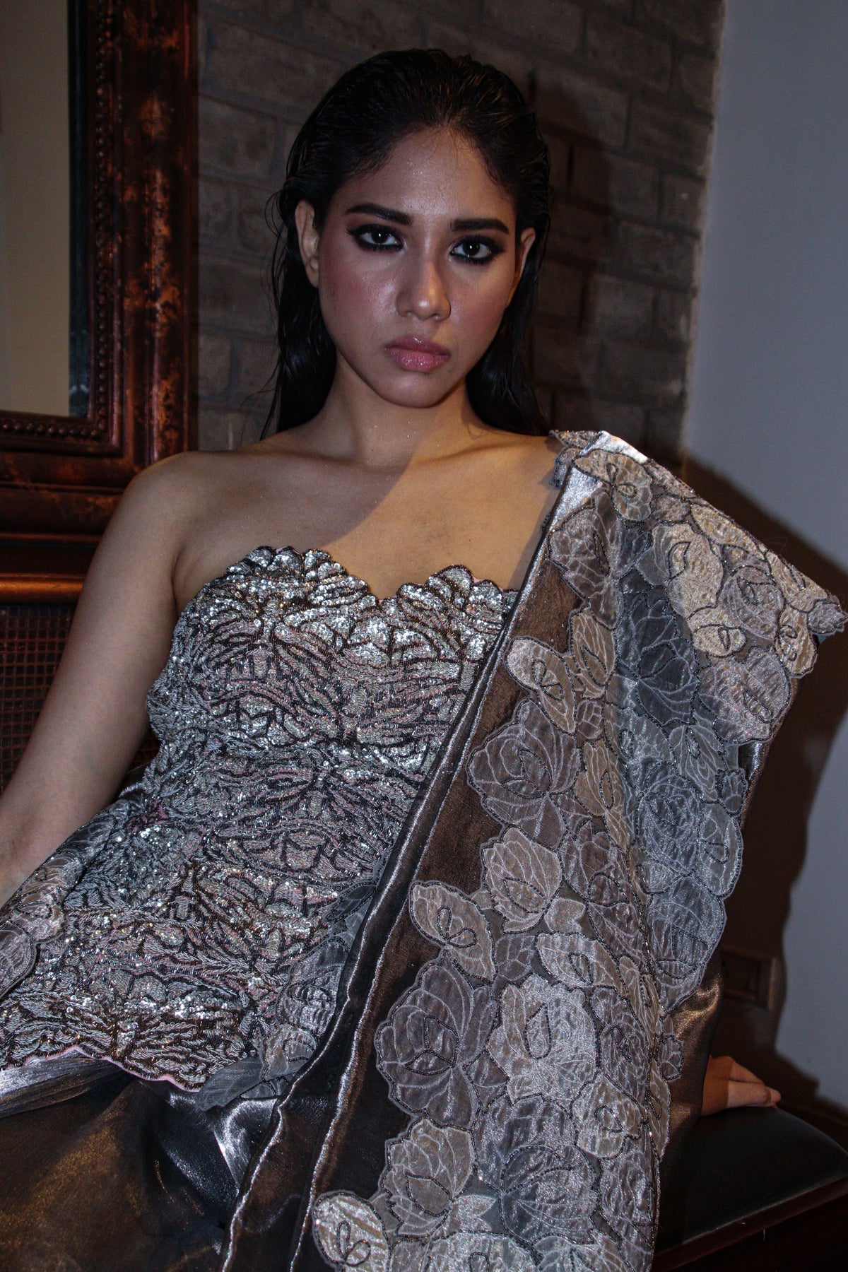 Daliya Applique Saree
