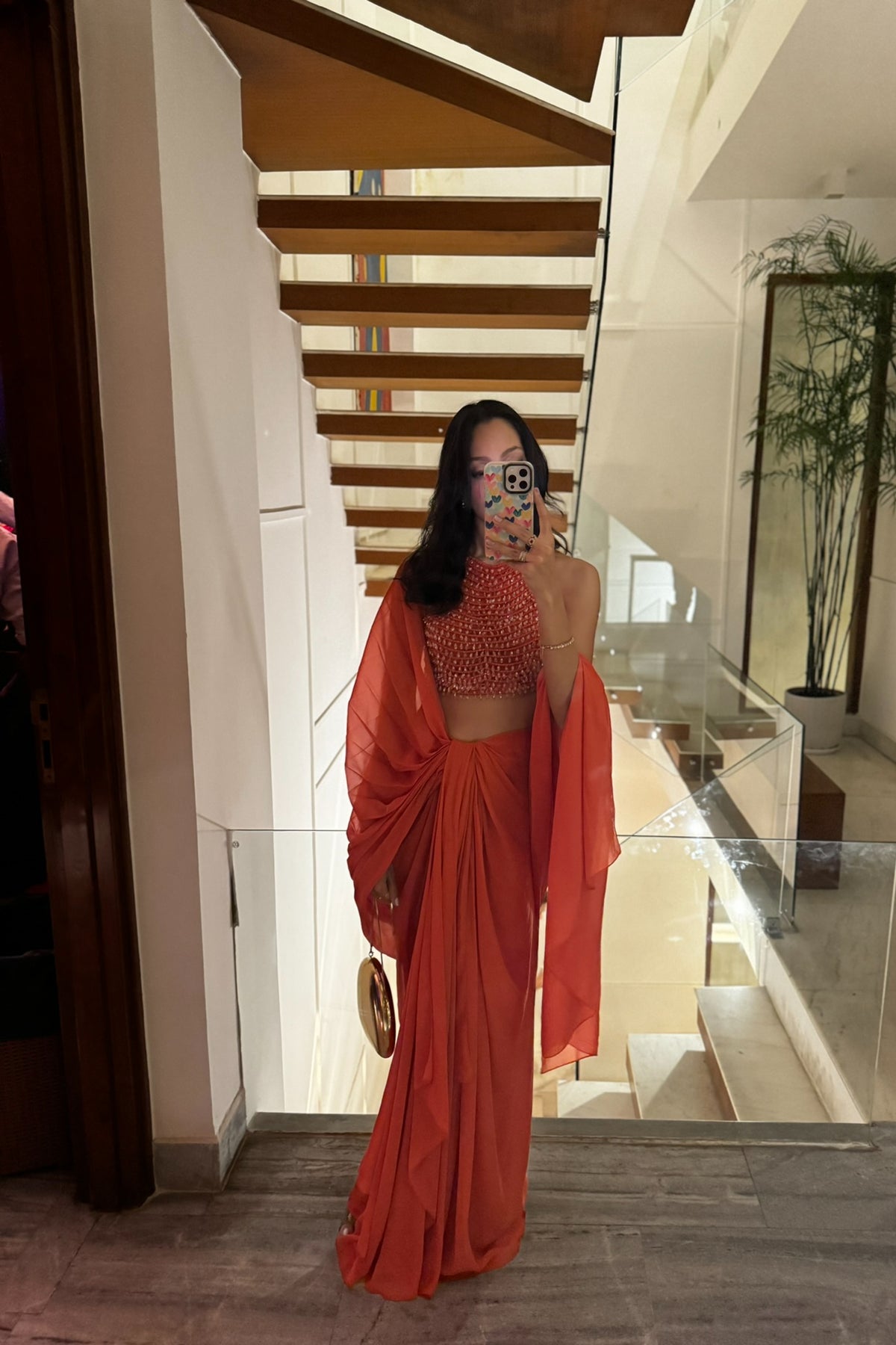 Naranjas Beaded Saree
